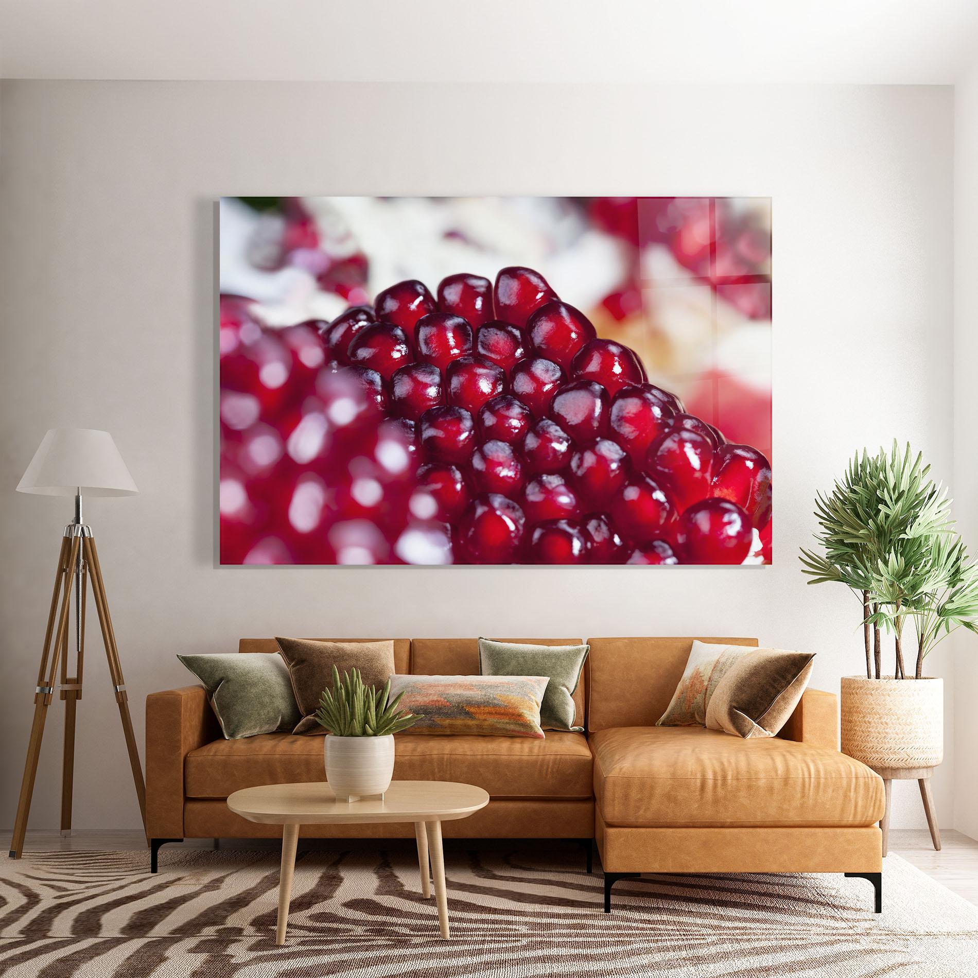 Tablou Sticla Close Up Pomegranate mockup 7