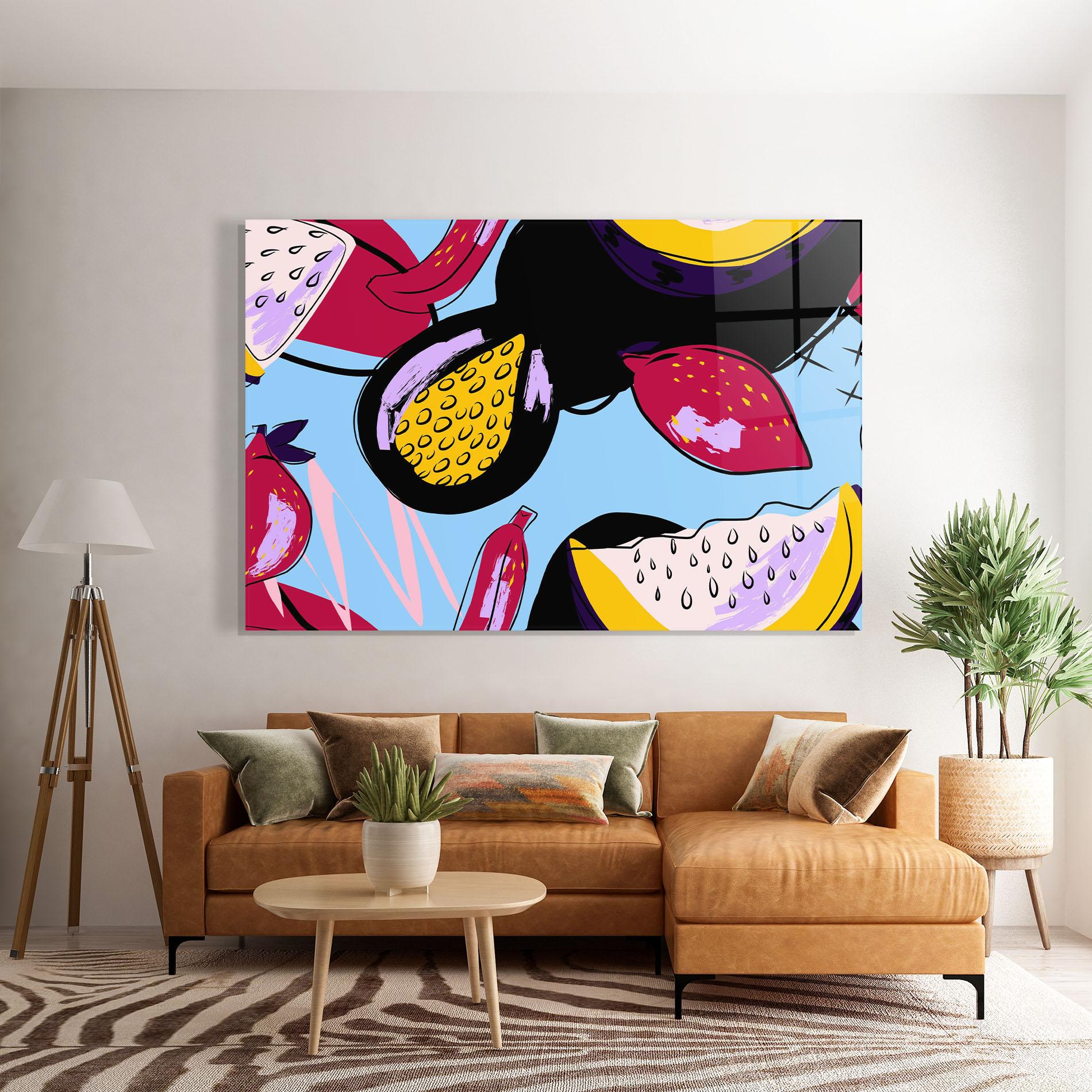 Tablou Sticla Colorful Fruits mockup 7