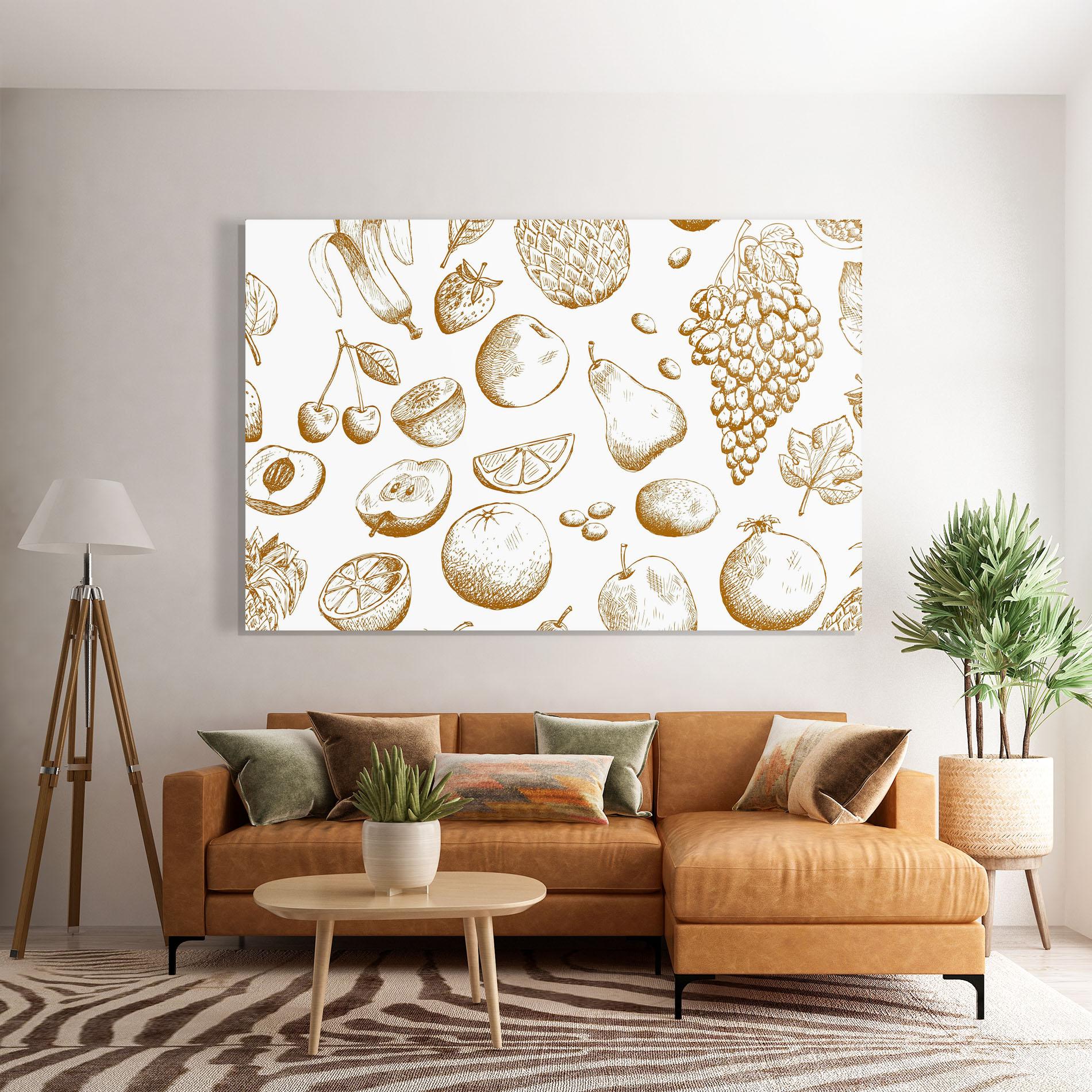 Tablou Sticla Floating Fruits mockup 7