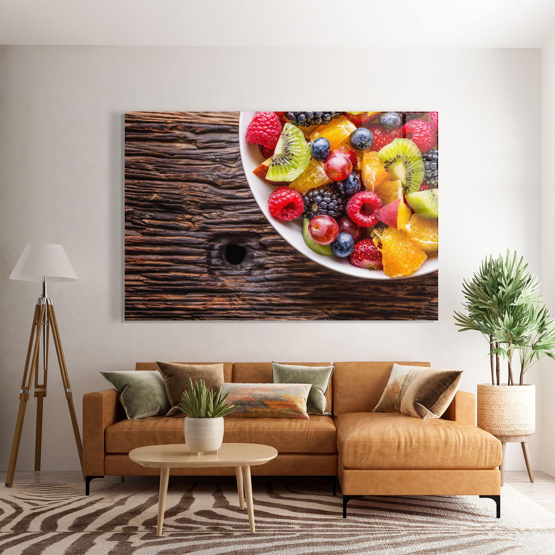 Tablou Sticla Fresh Fruit Salad mockup 7