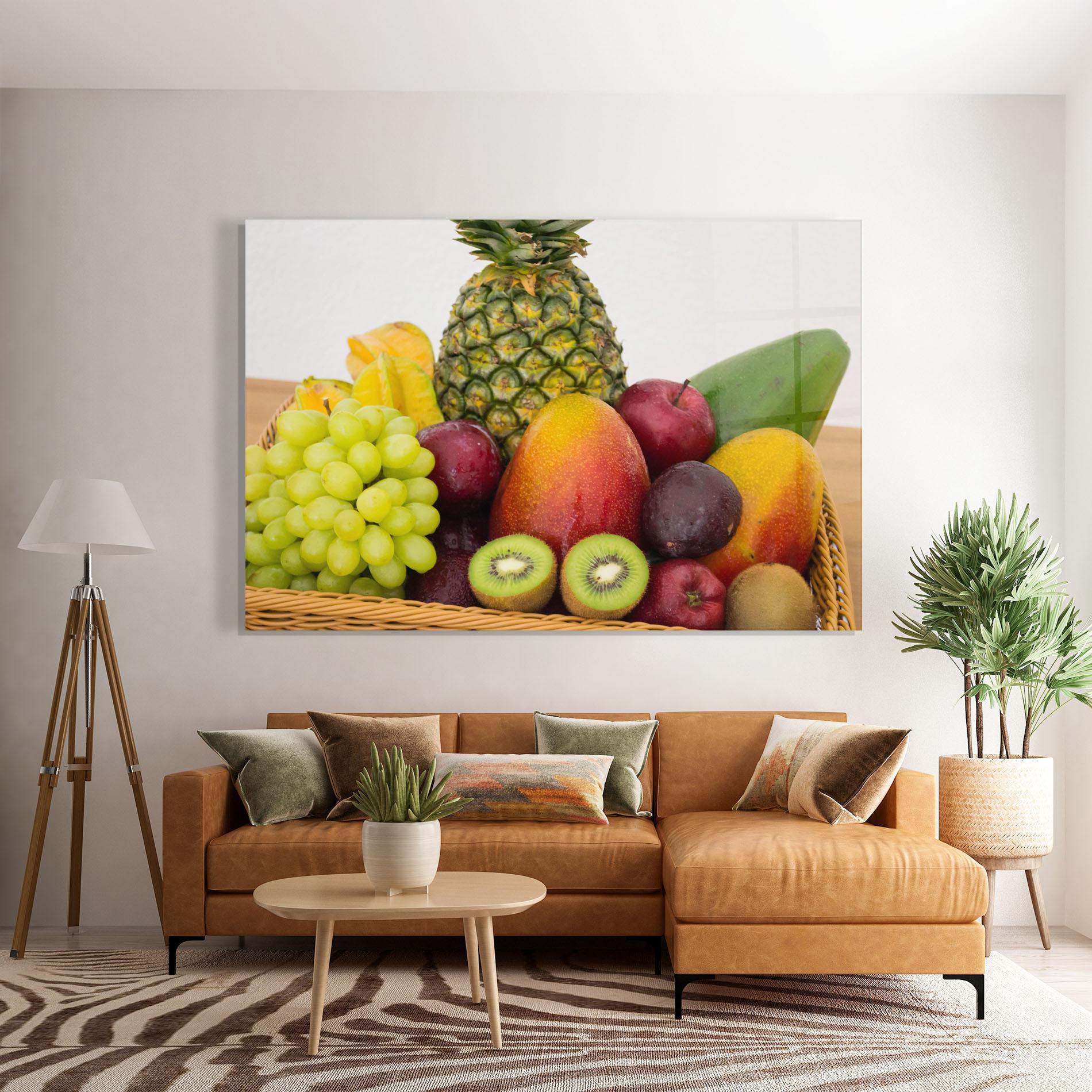 Tablou Sticla Fruit Basket mockup 7