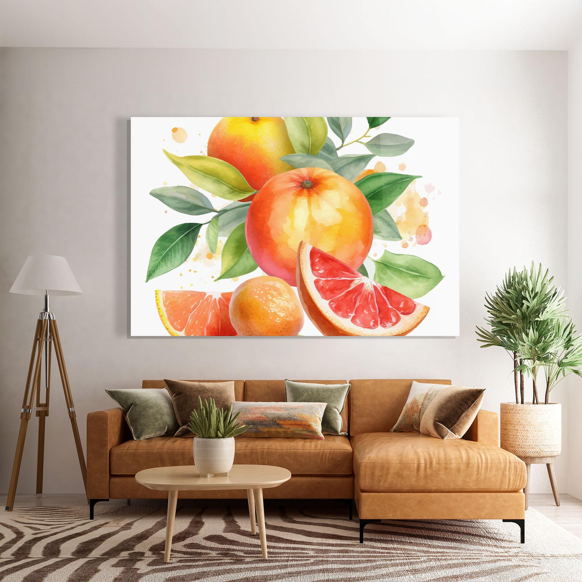 Tablou Sticla Grapefruit Art mockup 7