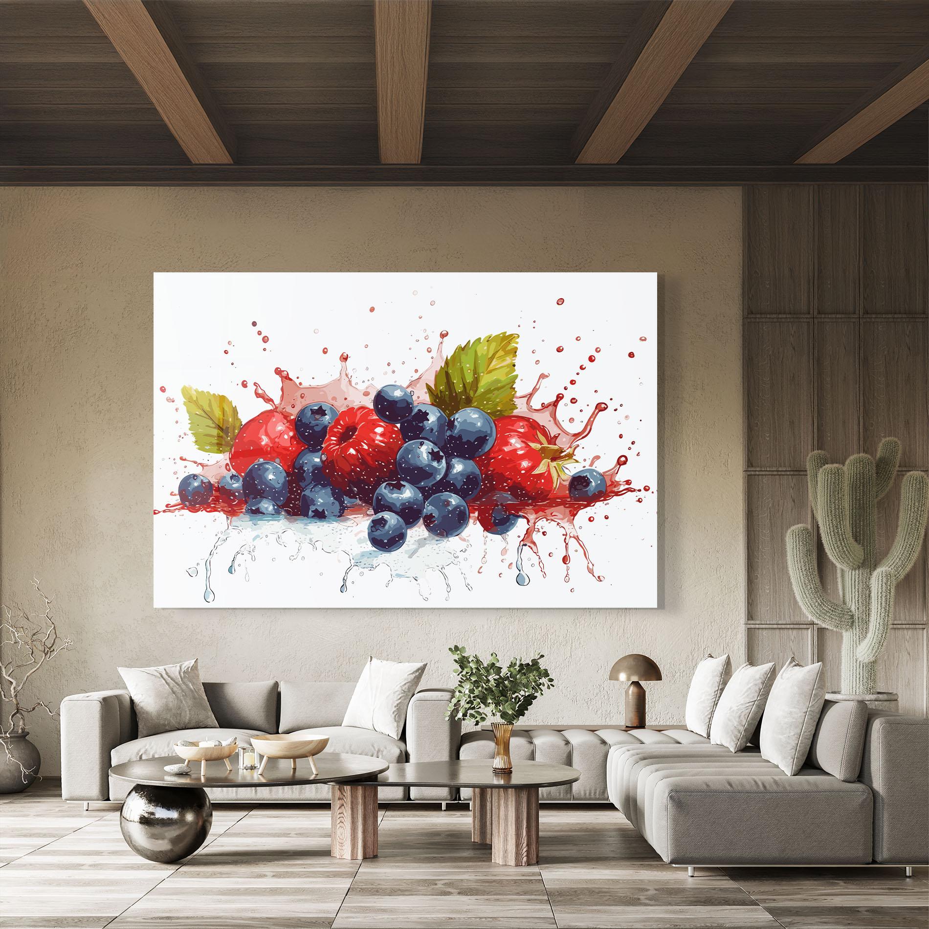 Tablou Sticla Berries Art mockup 8