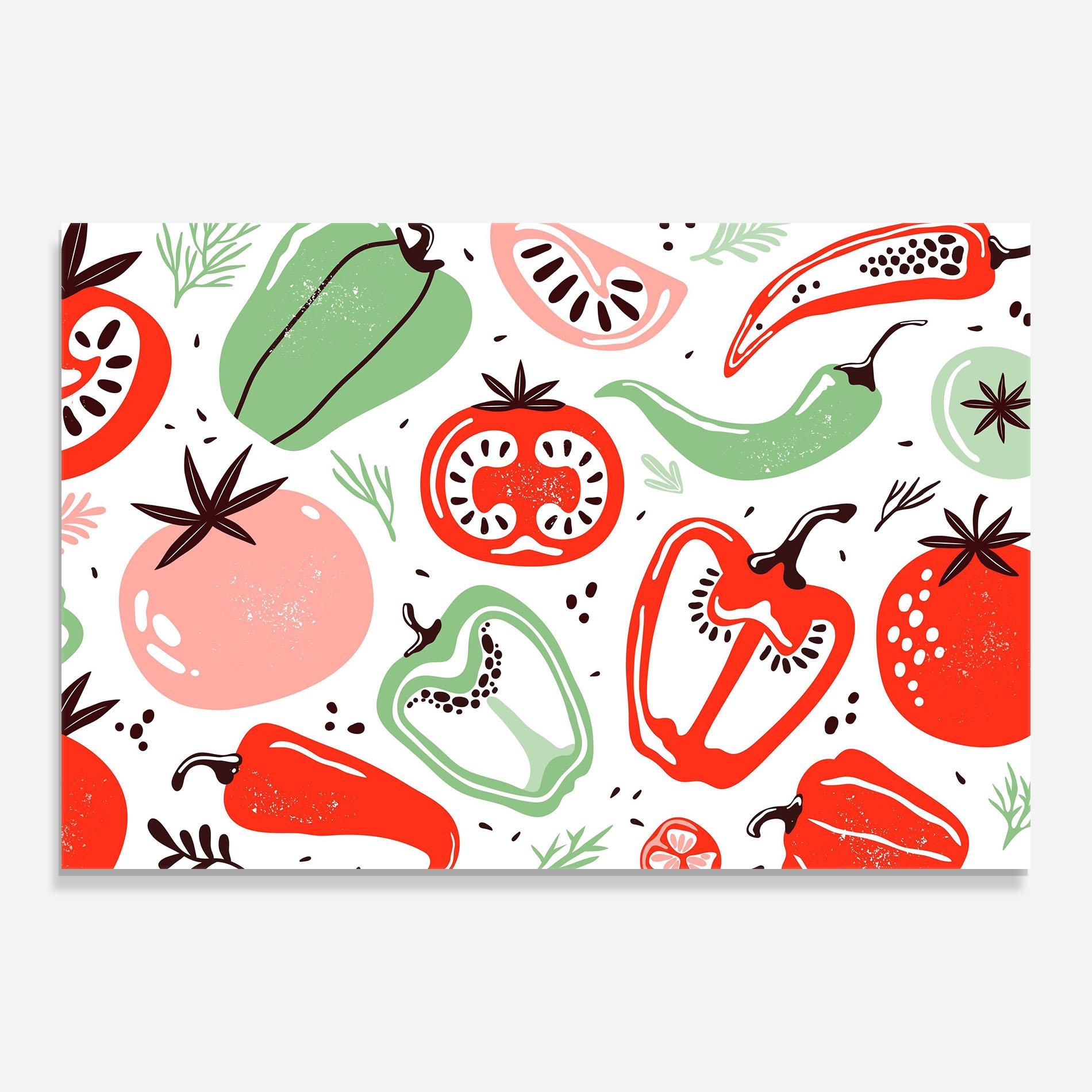 Tablou Sticla Nice Vegetables Art mockup 0