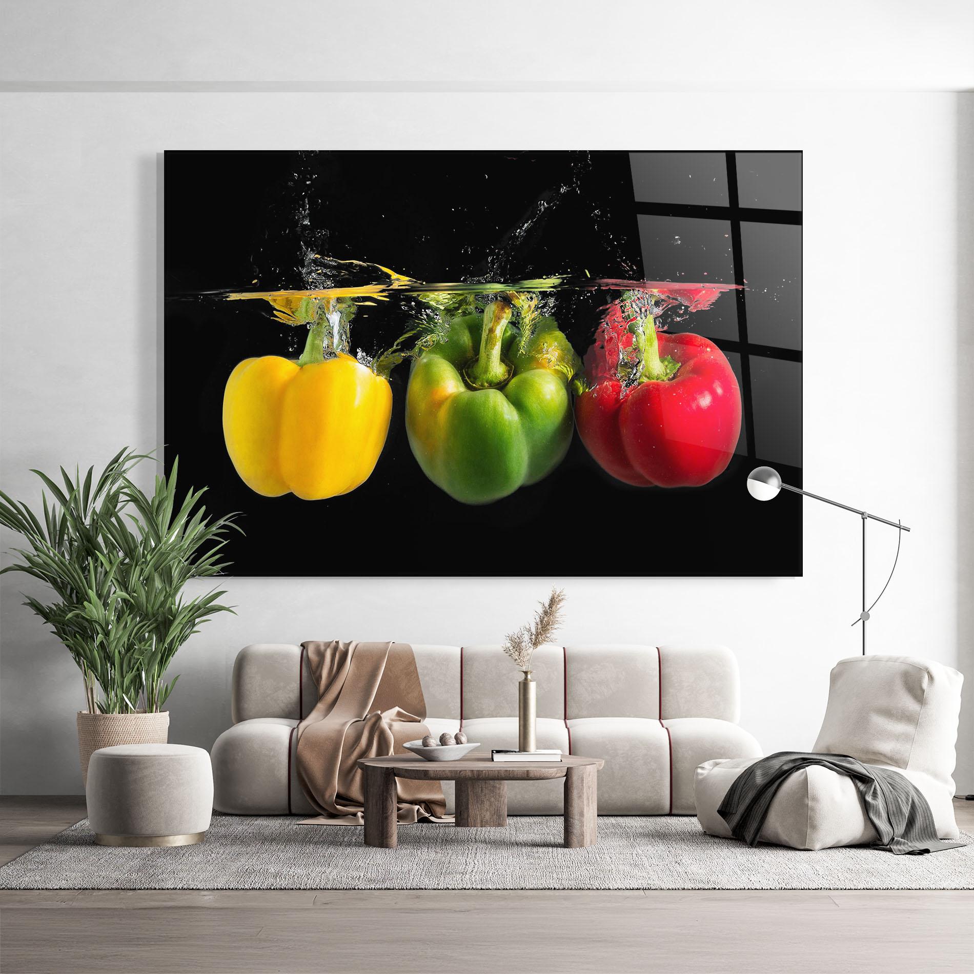 Tablou Sticla Bellpepper Nice Splash mockup 9