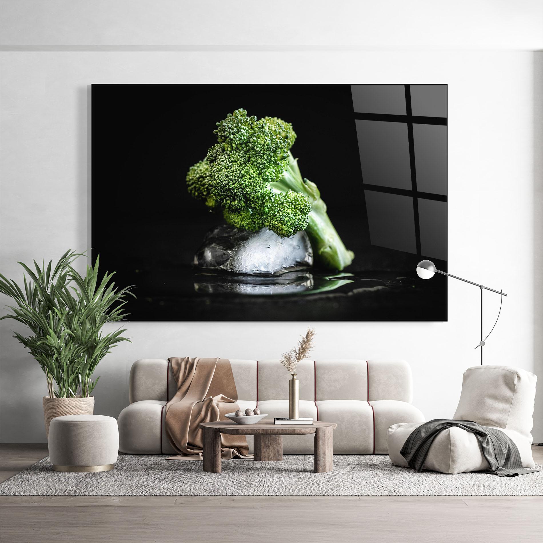 Tablou Sticla Broccoli Water mockup 9