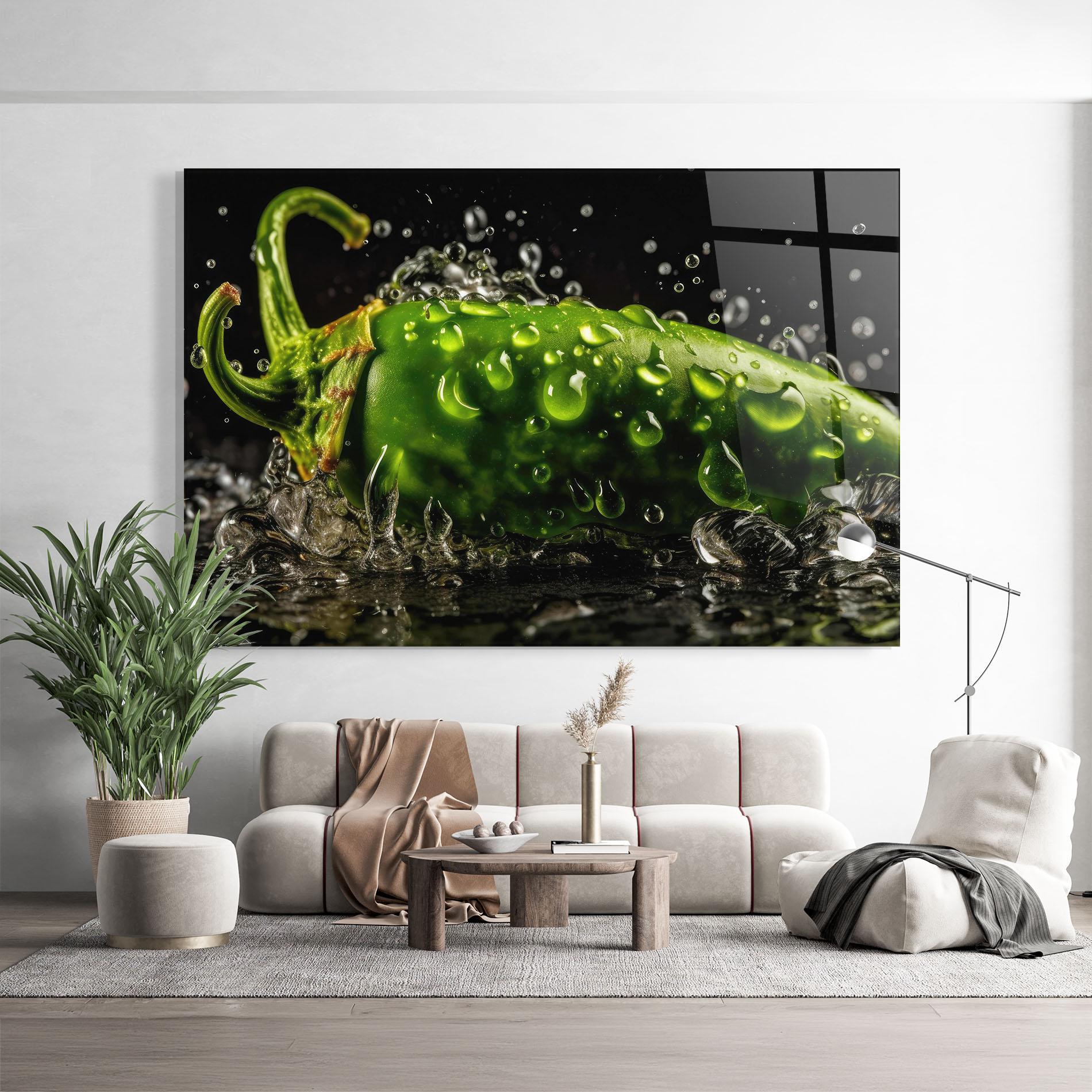 Tablou Sticla Chili Splash mockup 9