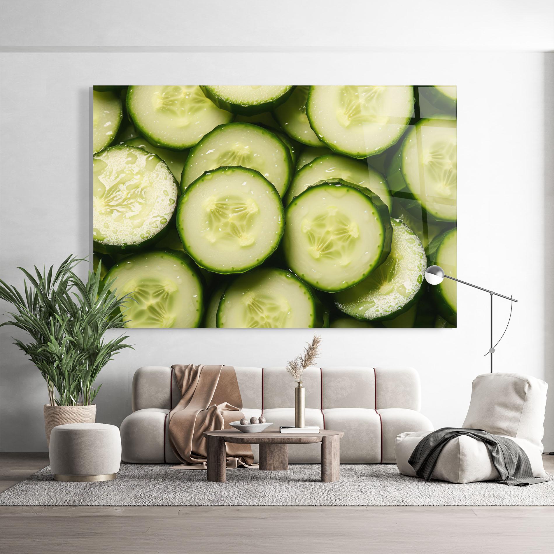 Tablou Sticla Fresh Cucumber mockup 9
