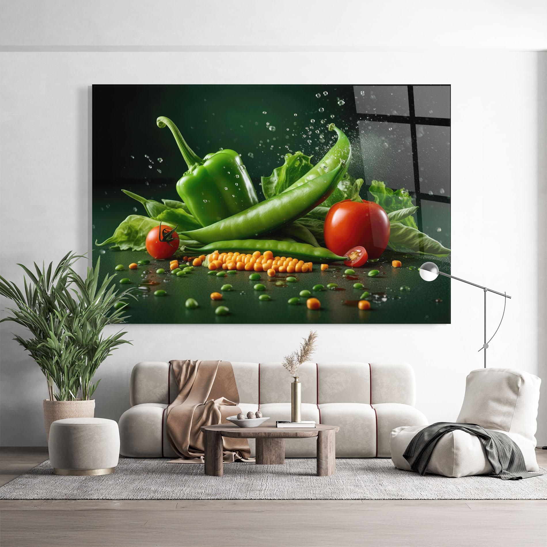 Tablou Sticla Fresh Vegetables mockup 9