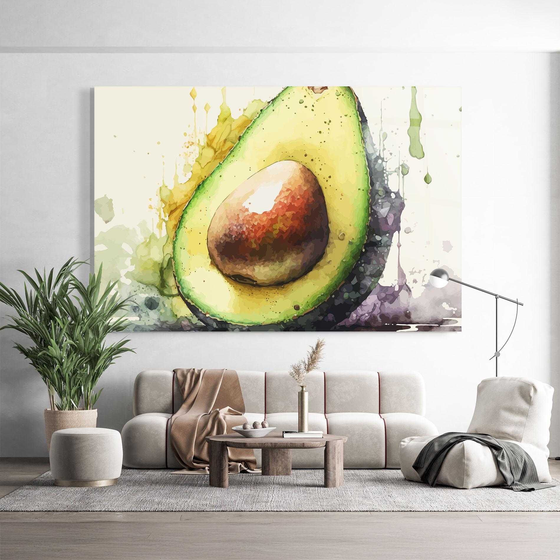 Tablou Sticla Green Avocado Art mockup 9