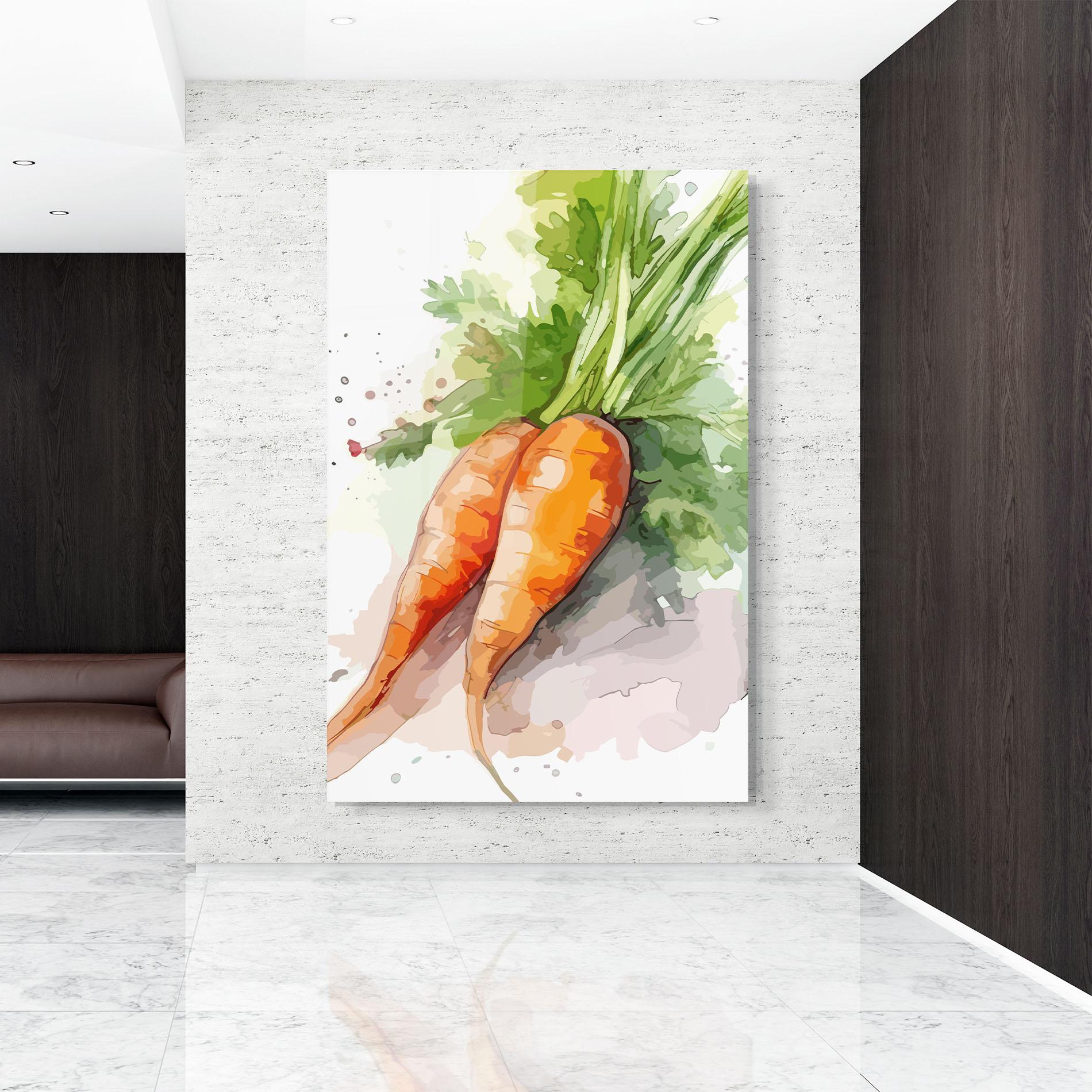 Tablou Sticla Carrot Watercolor mockup 9