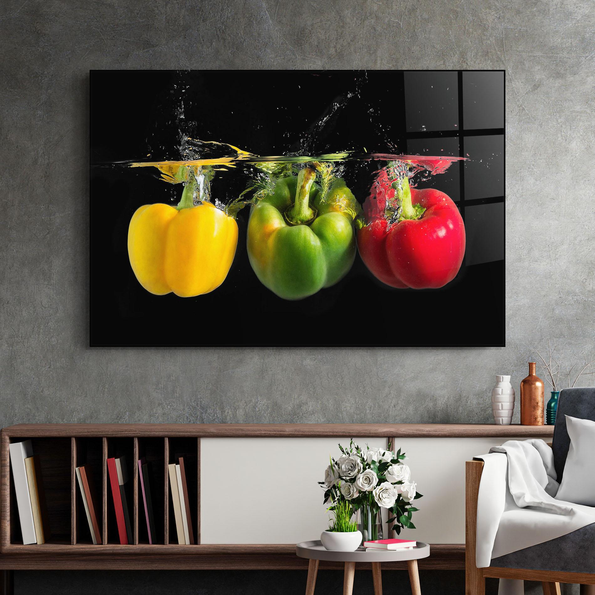 Tablou Sticla Bellpepper Nice Splash mockup 2