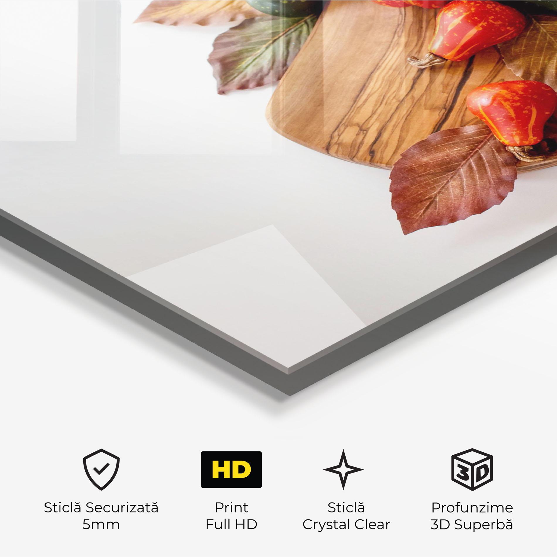 Tablou Sticla Autumn Pumpkins mockup 3