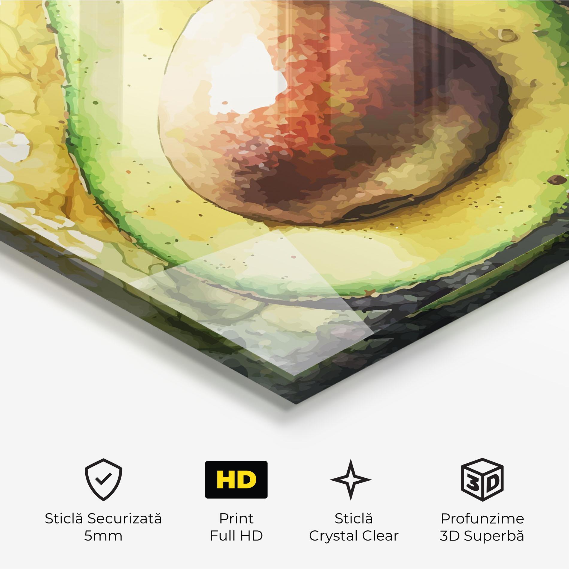 Tablou Sticla Green Avocado Art mockup 3