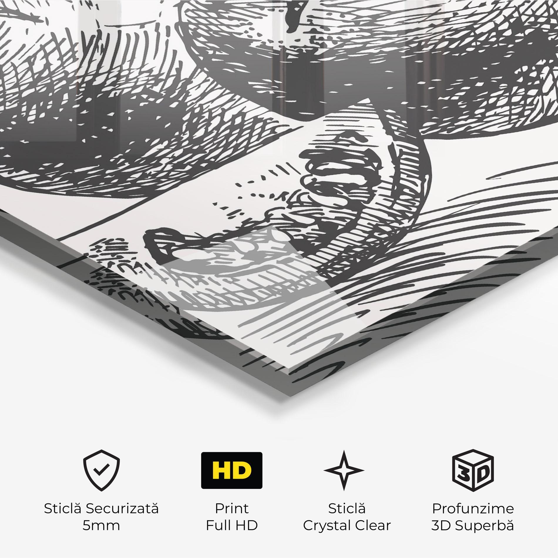 Tablou Sticla Grey Line Tomato mockup 3