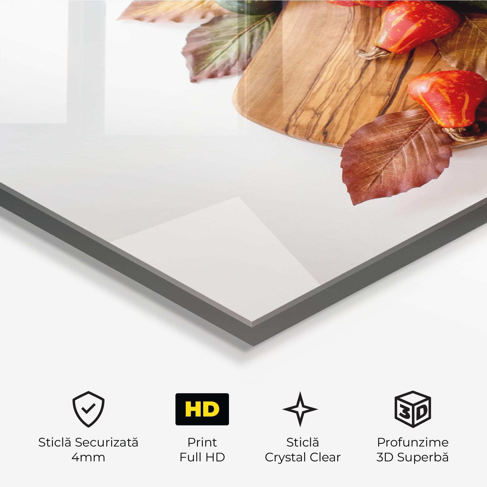 Tablou Sticla Autumn Pumpkins mockup 3