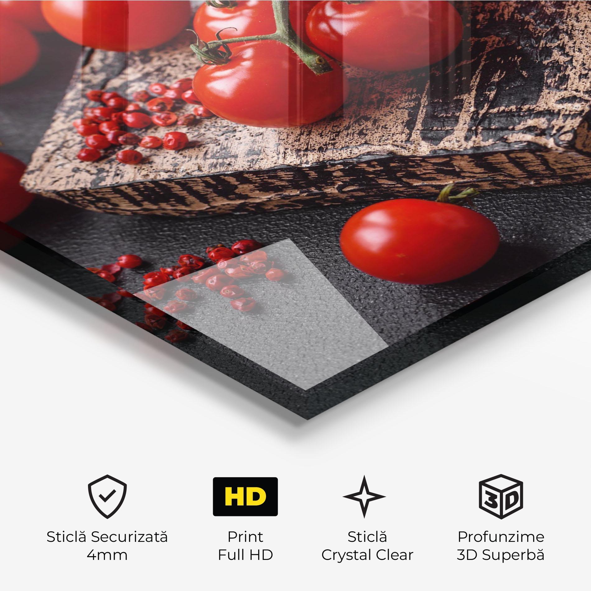 Tablou Sticla Fresh Cherry Tomatoes mockup 3