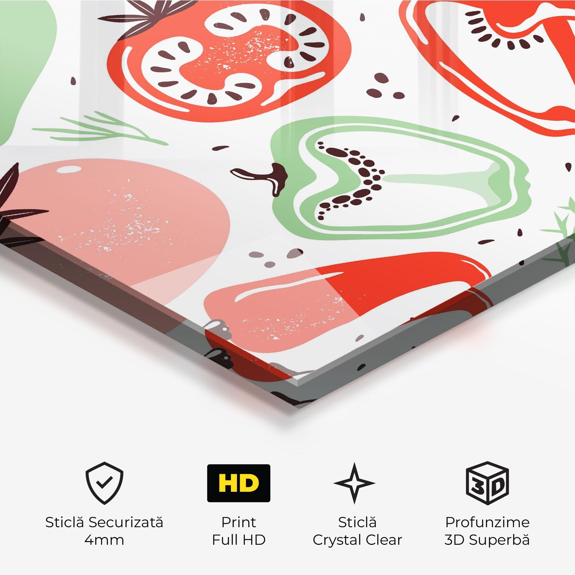 Tablou Sticla Nice Vegetables Art mockup 3