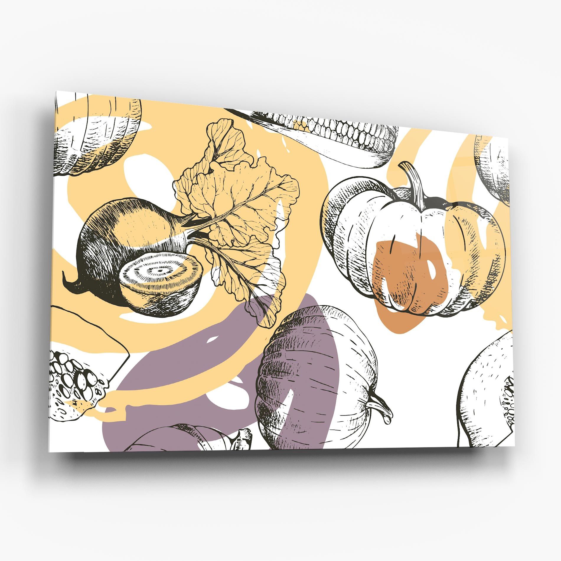 Cream Vegetables Art mockup 6