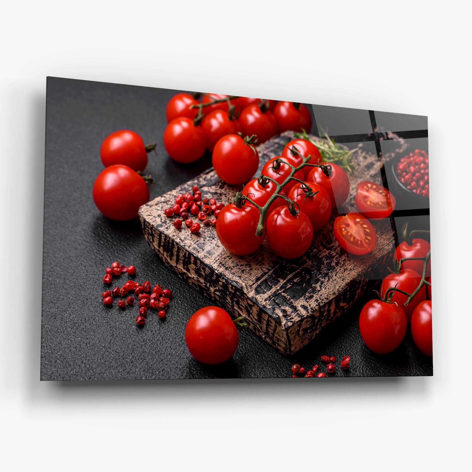 Tablou Sticla Fresh Cherry Tomatoes mockup 6