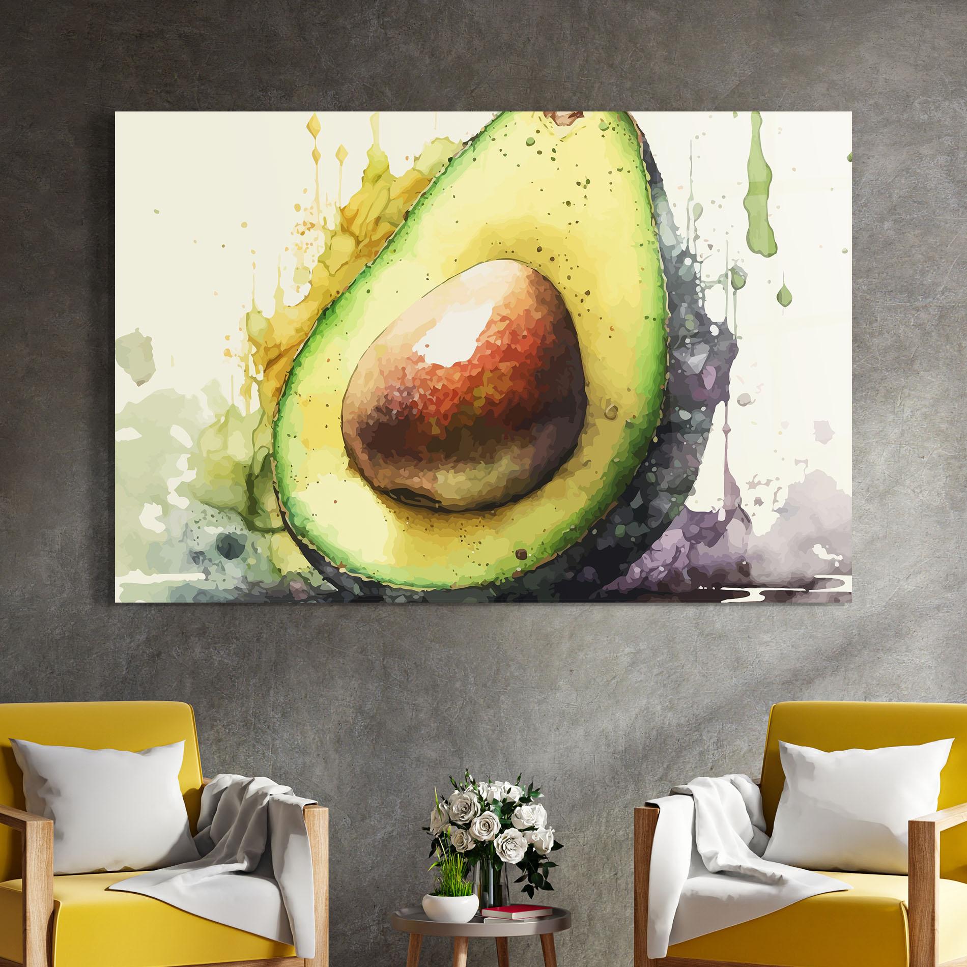 Tablou Sticla Green Avocado Art mockup 4