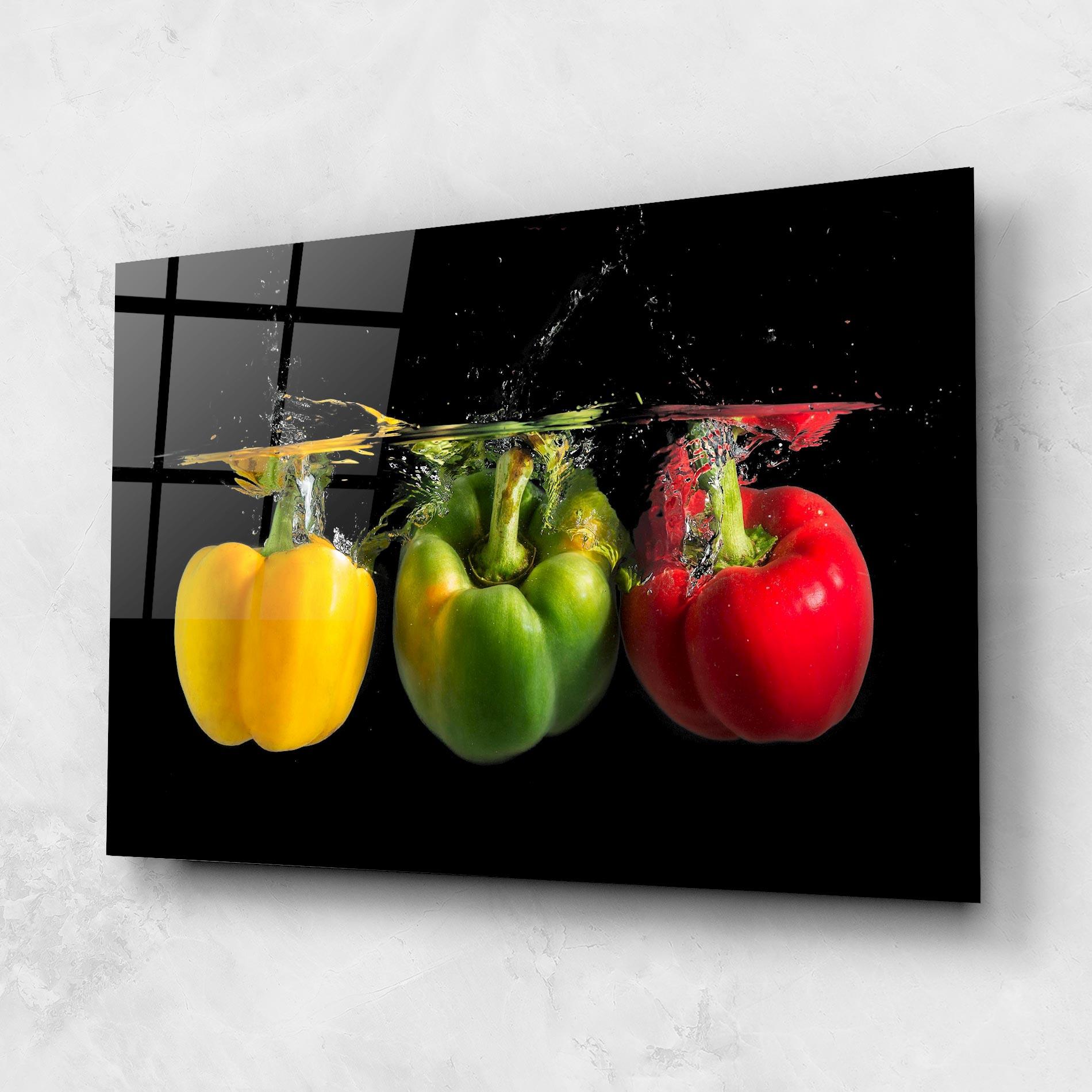 Tablou Sticla Bellpepper Nice Splash mockup 1