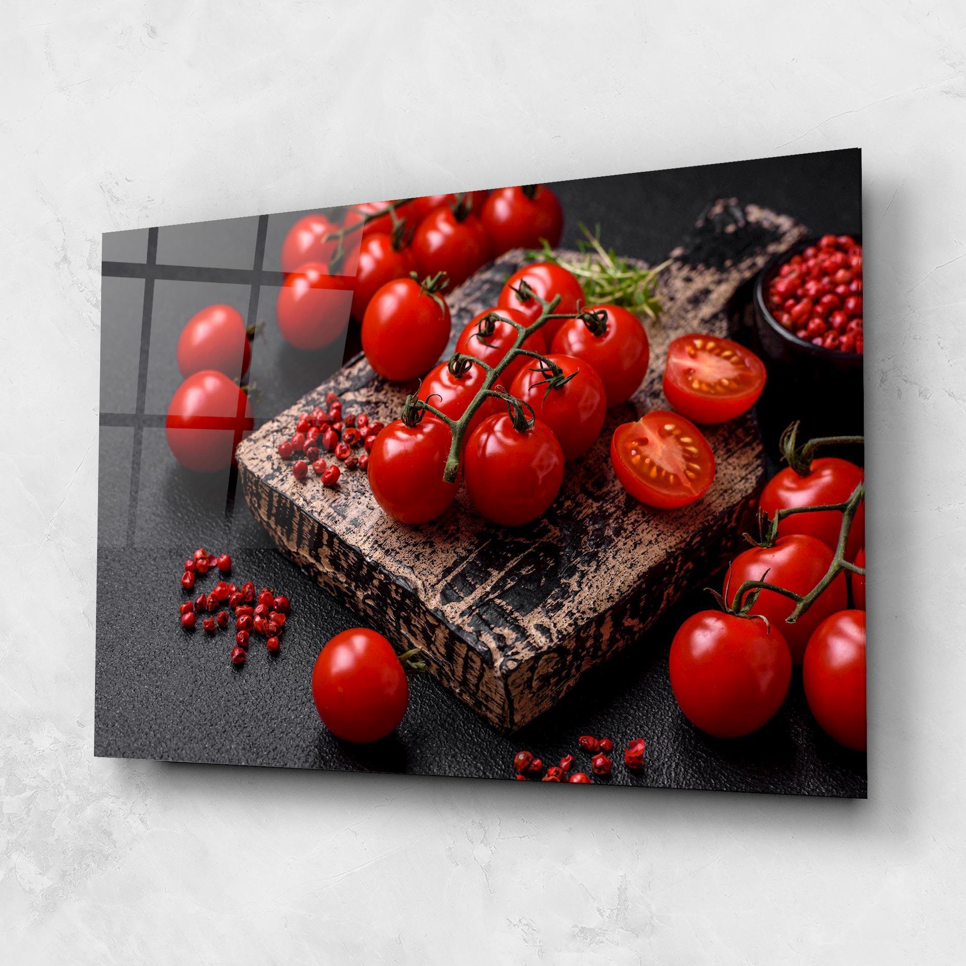 Tablou Sticla Fresh Cherry Tomatoes mockup 1