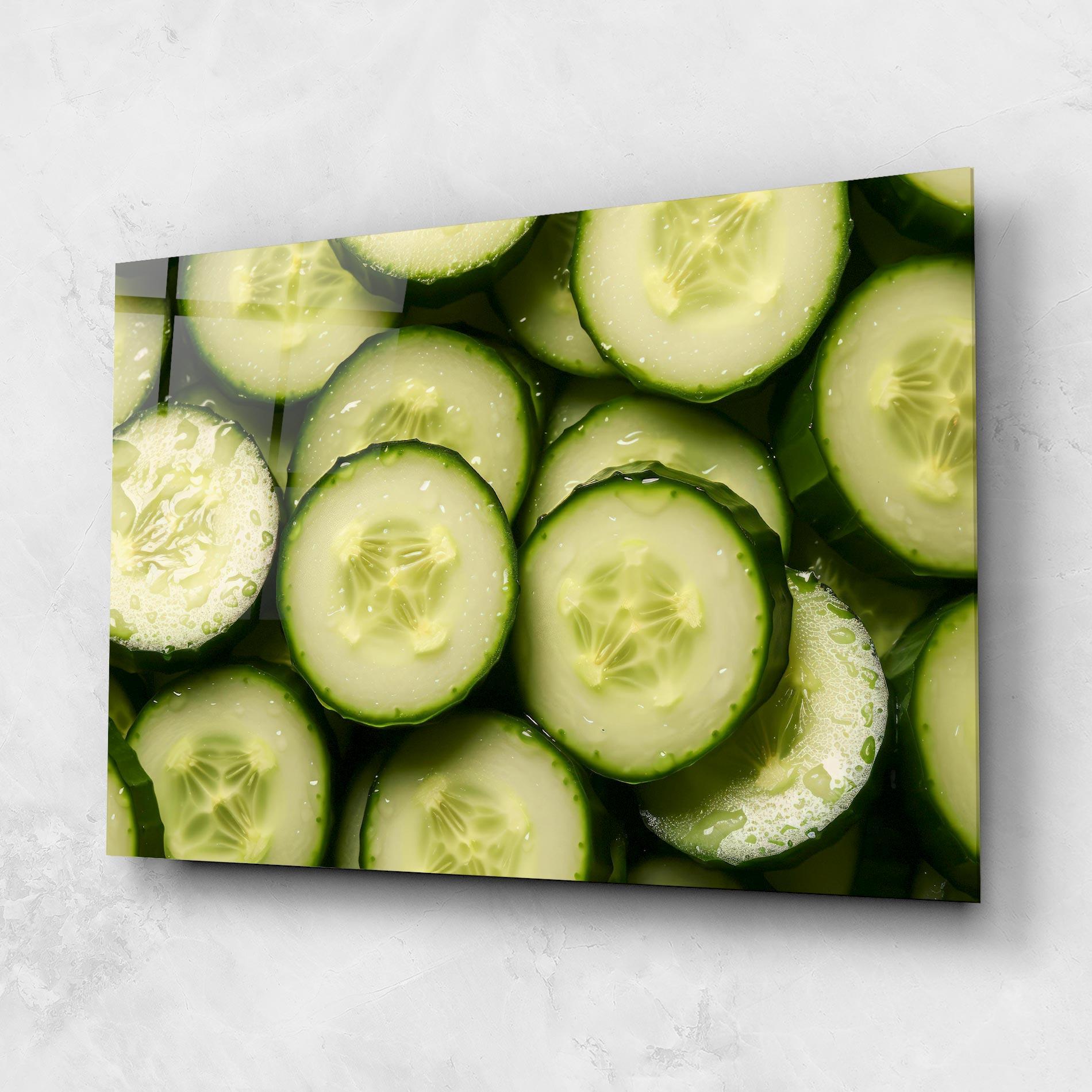 Tablou Sticla Fresh Cucumber mockup 1