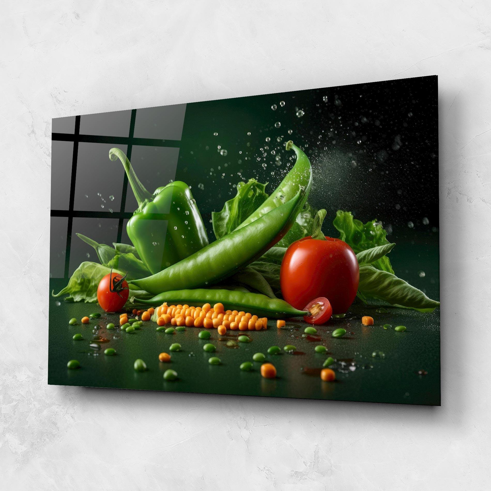 Tablou Sticla Fresh Vegetables mockup 1