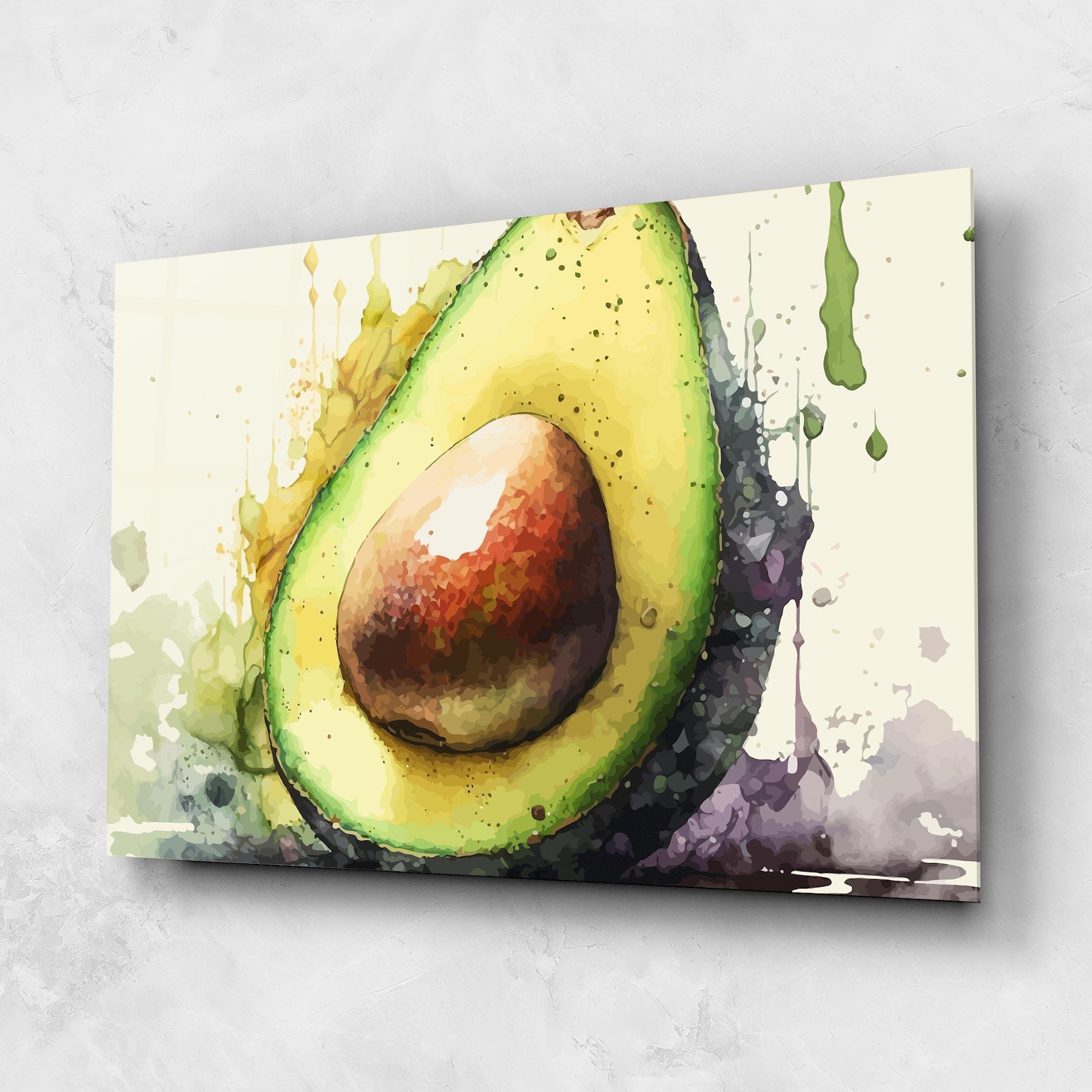 Tablou Sticla Green Avocado Art mockup 1