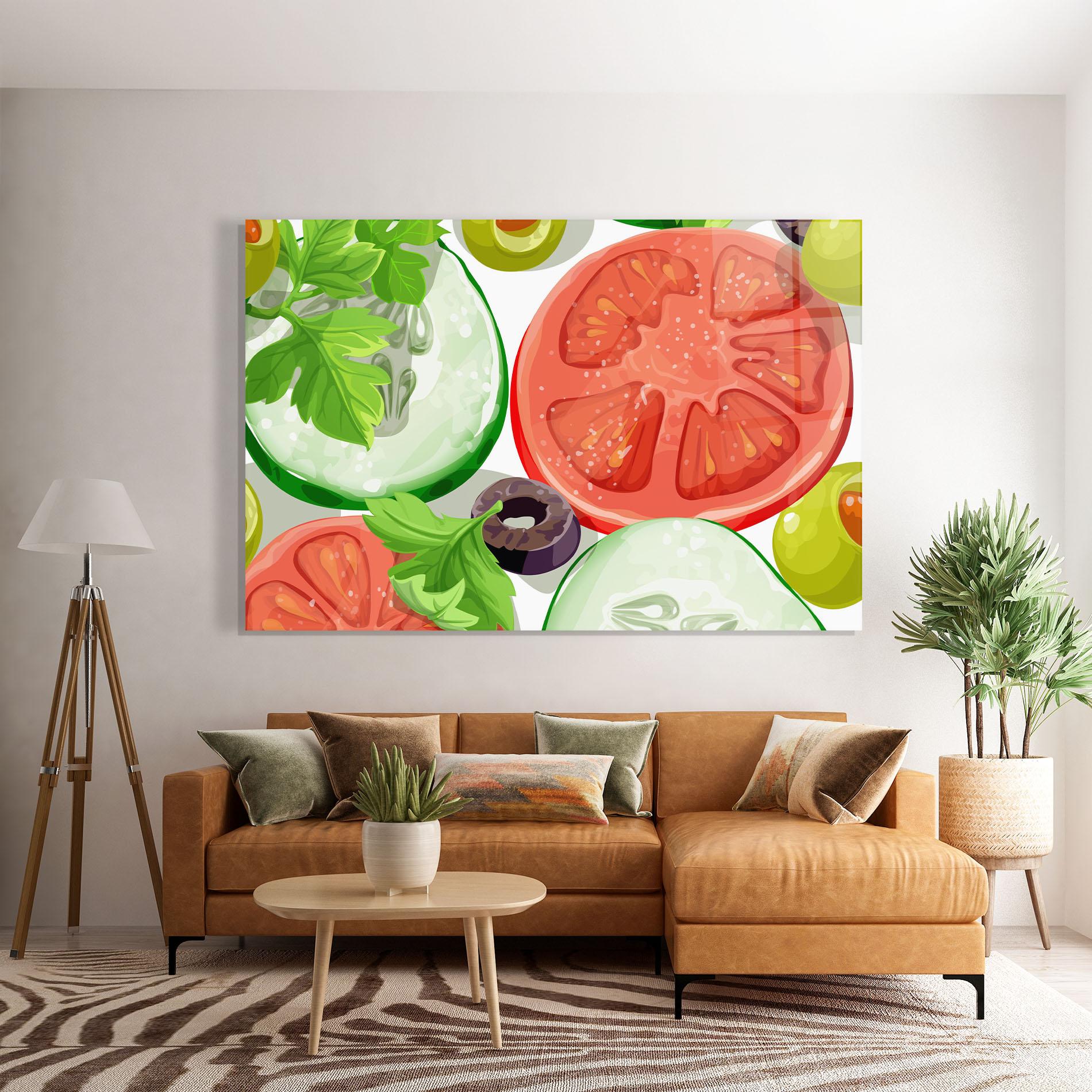 Tablou Sticla Cucumber Tomatoes mockup 7