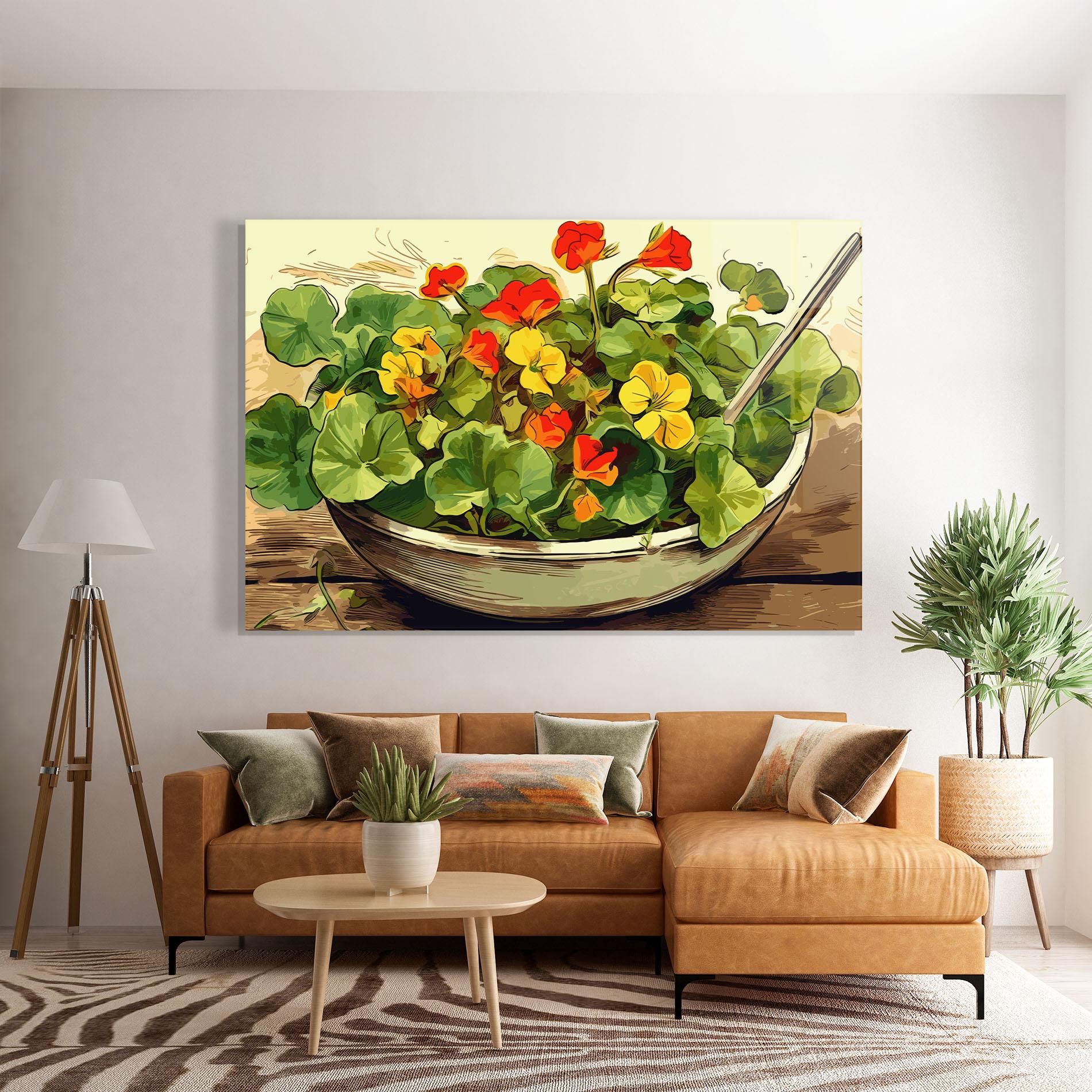 Tablou Sticla Flower Food mockup 7