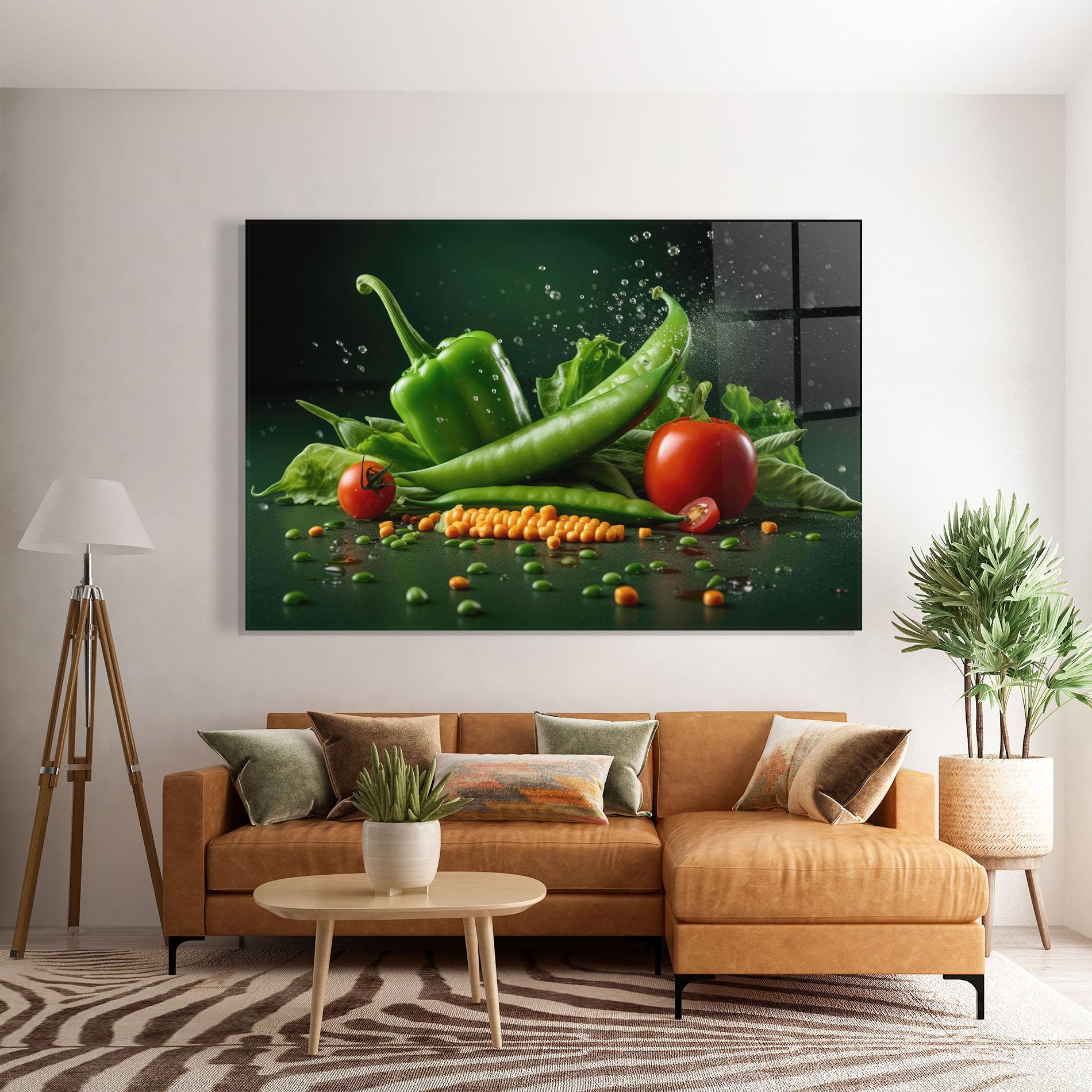 Tablou Sticla Fresh Vegetables mockup 7