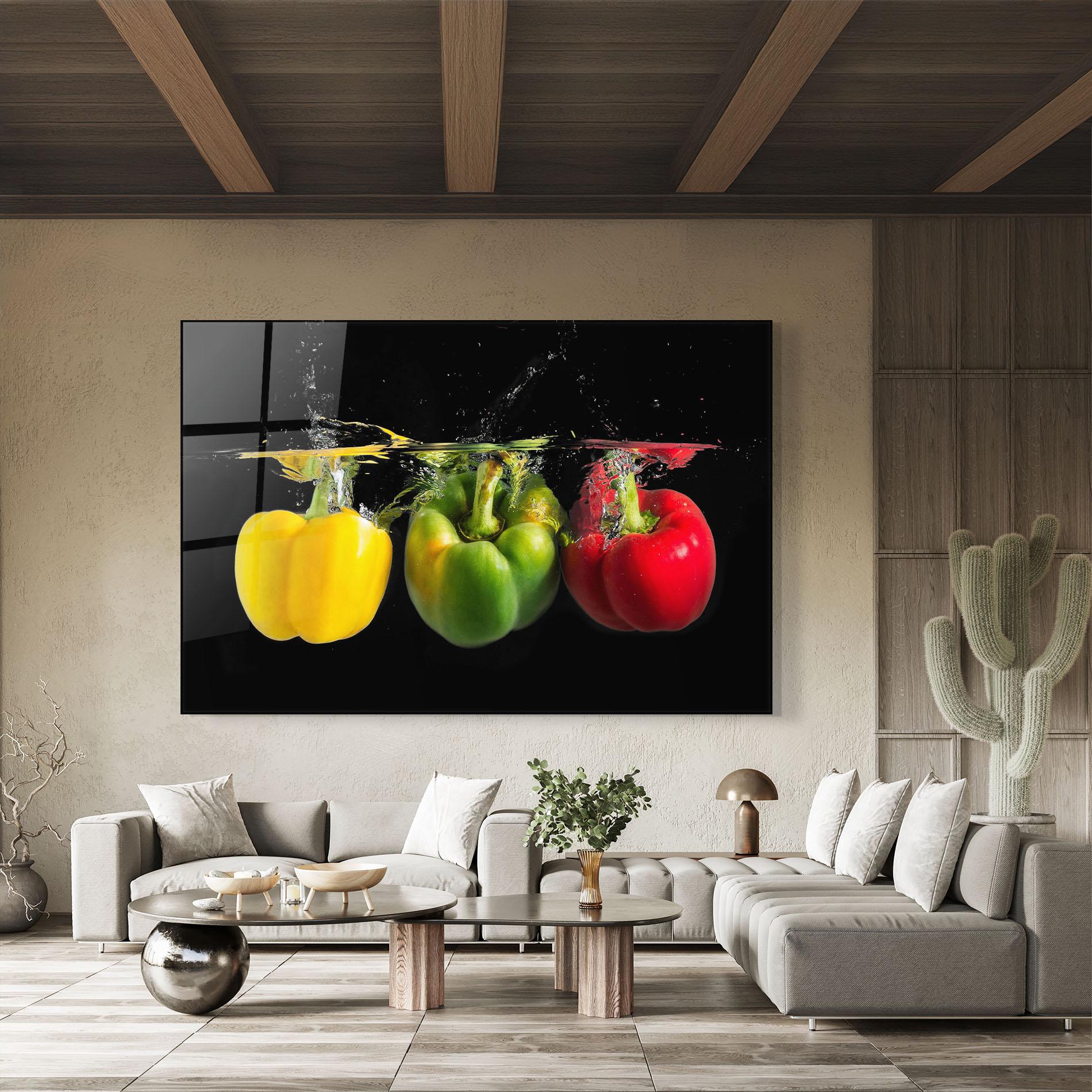 Tablou Sticla Bellpepper Nice Splash mockup 8