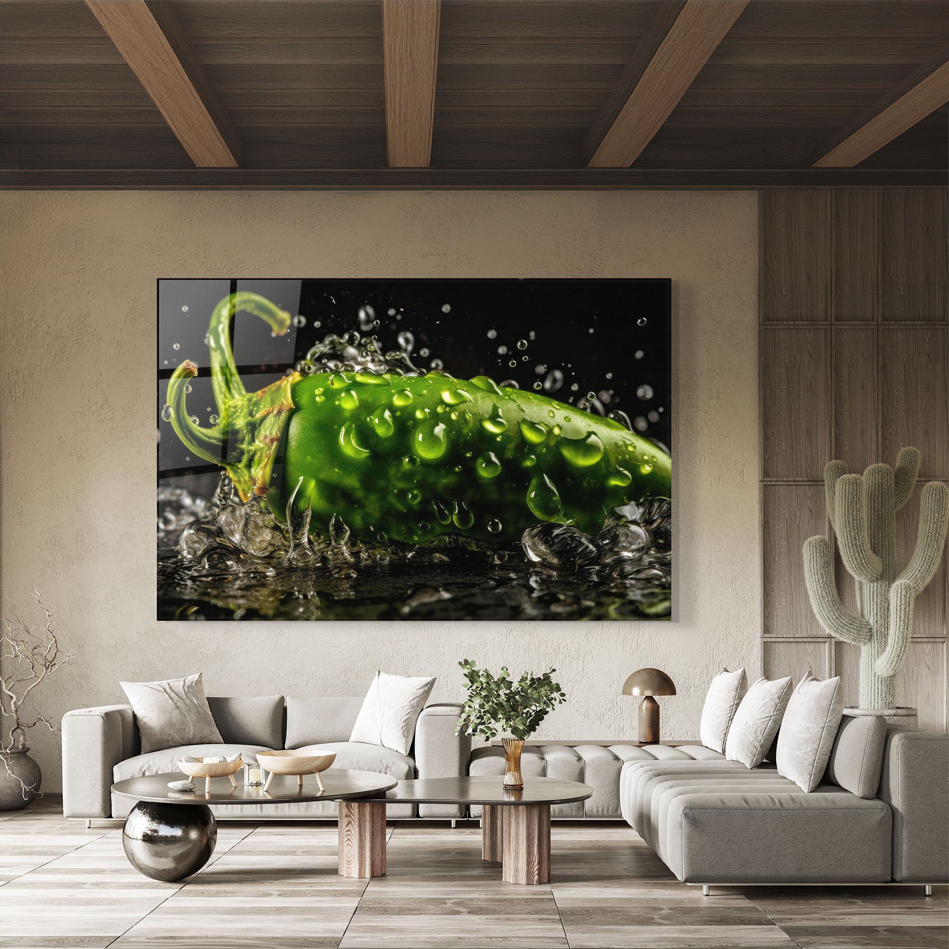 Tablou Sticla Chili Splash mockup 8