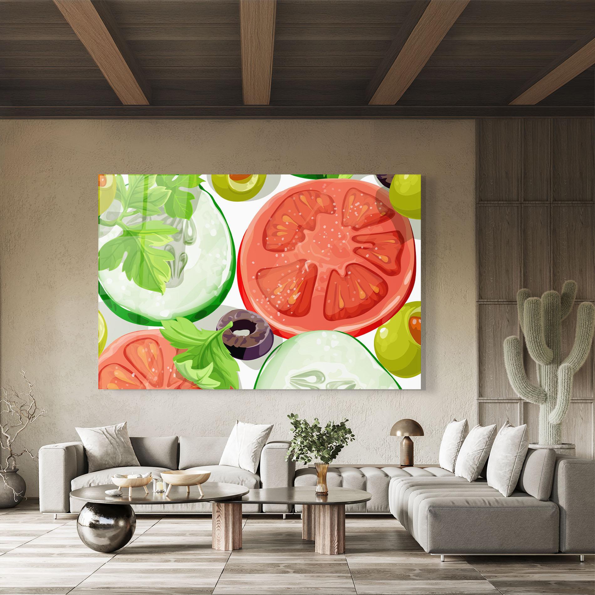 Tablou Sticla Cucumber Tomatoes mockup 8