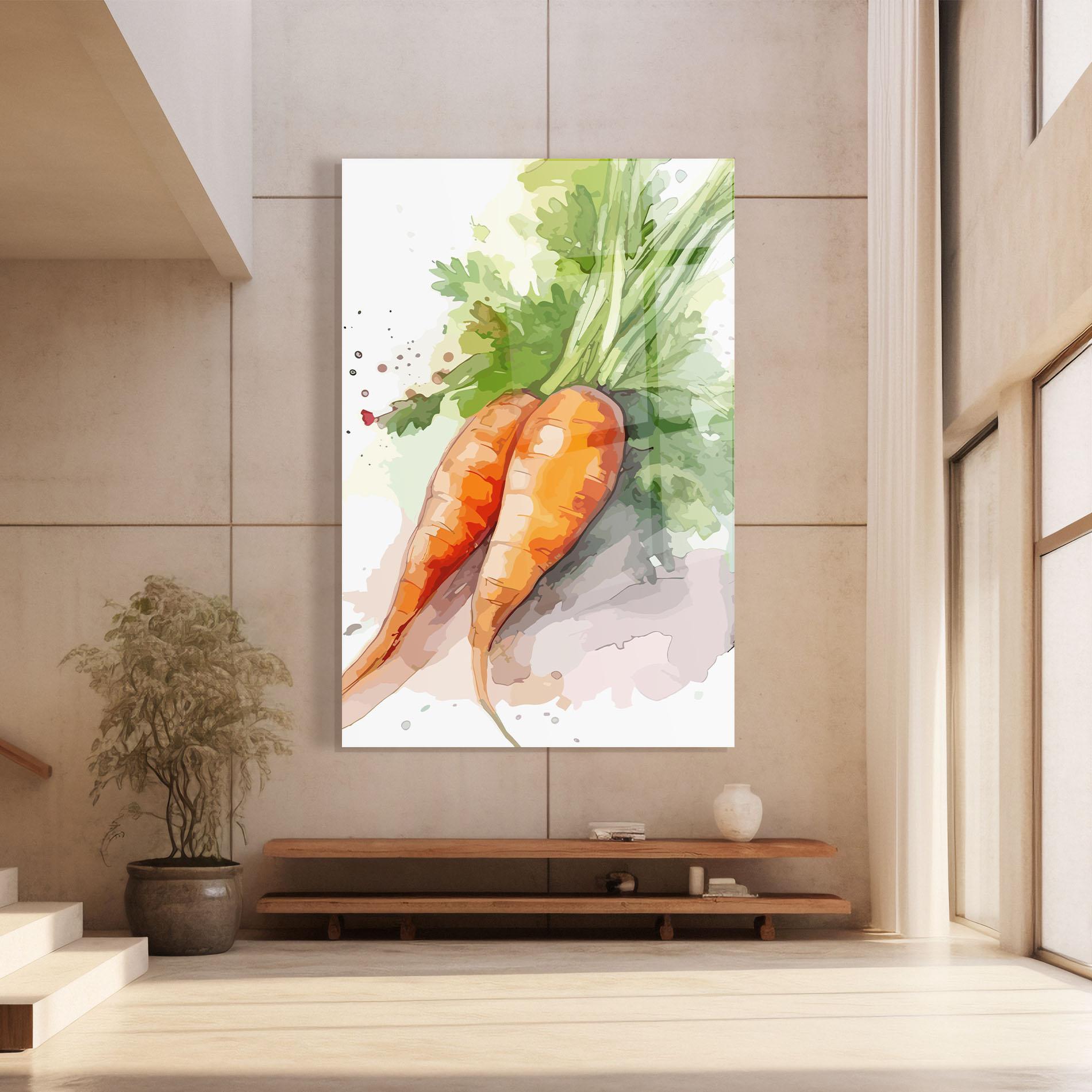 Tablou Sticla Carrot Watercolor mockup 8