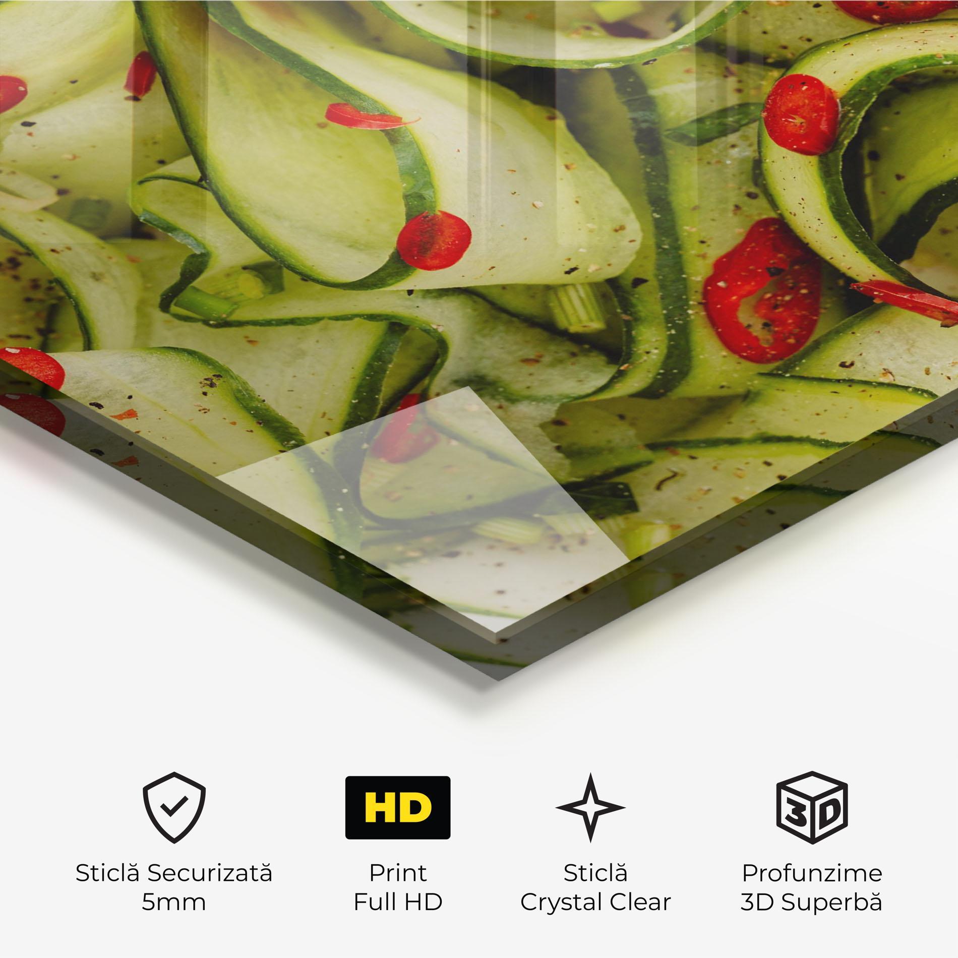 Tablou Sticla Cucumber Food mockup 3