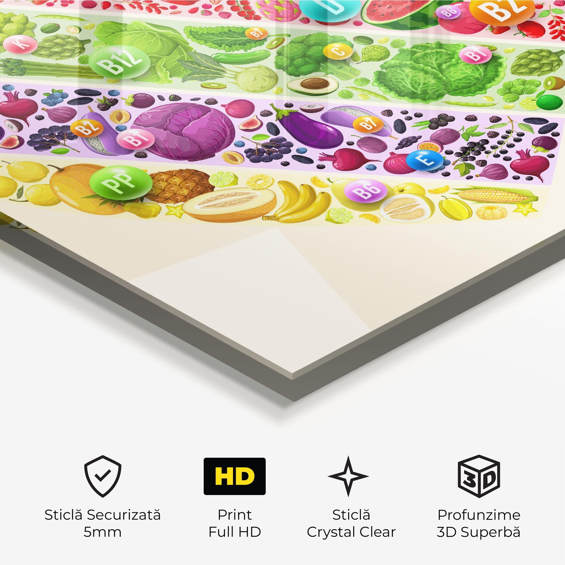 Tablou Sticla Food Heart mockup 3