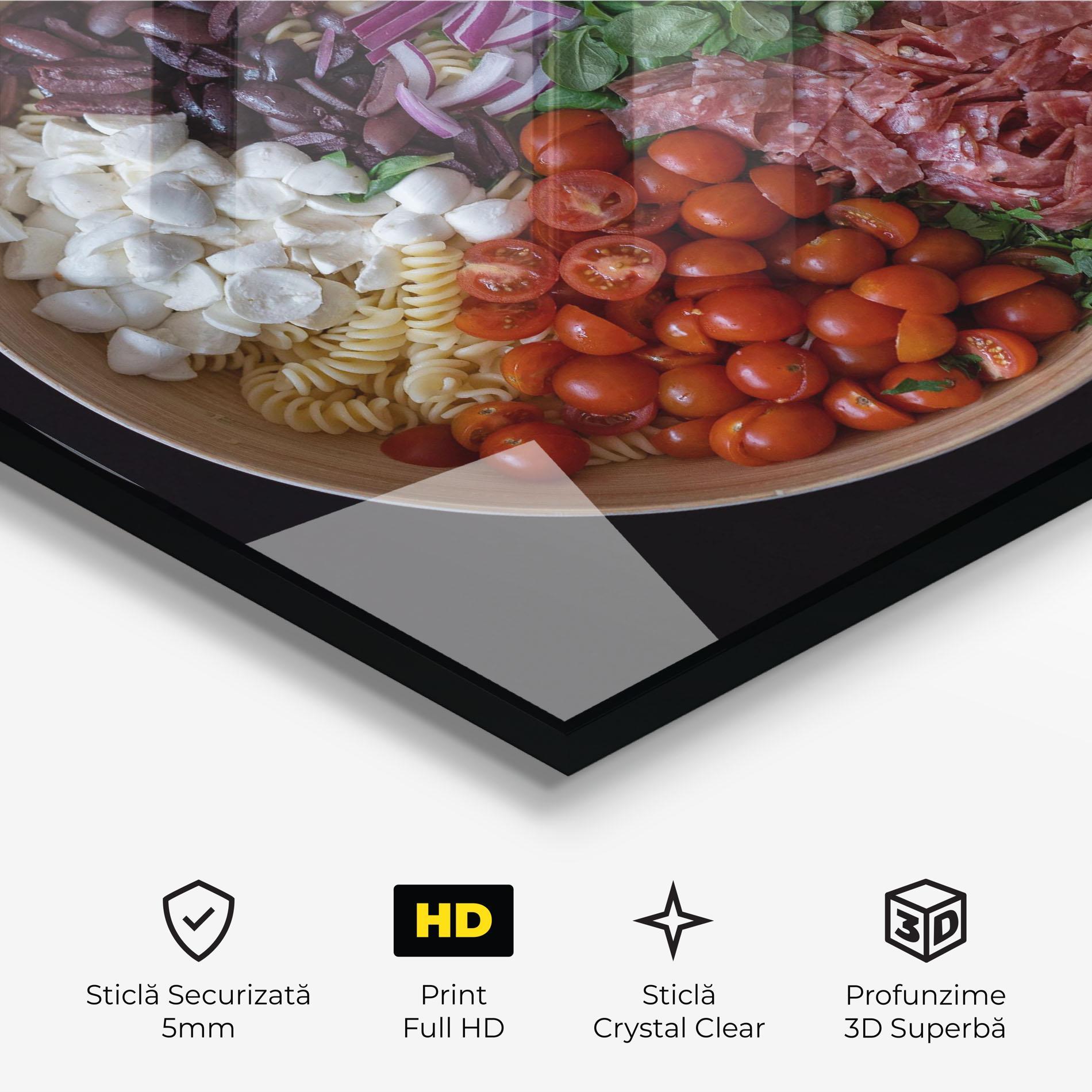Tablou Sticla Mozzarella Salad mockup 3