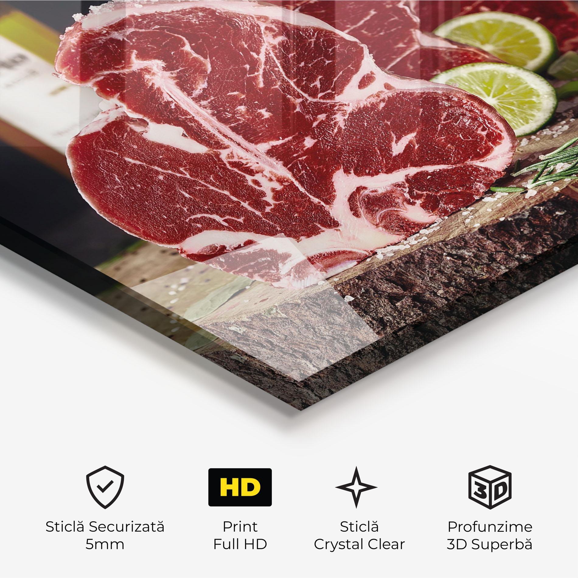 Tablou Sticla Preparing The Meat mockup 3