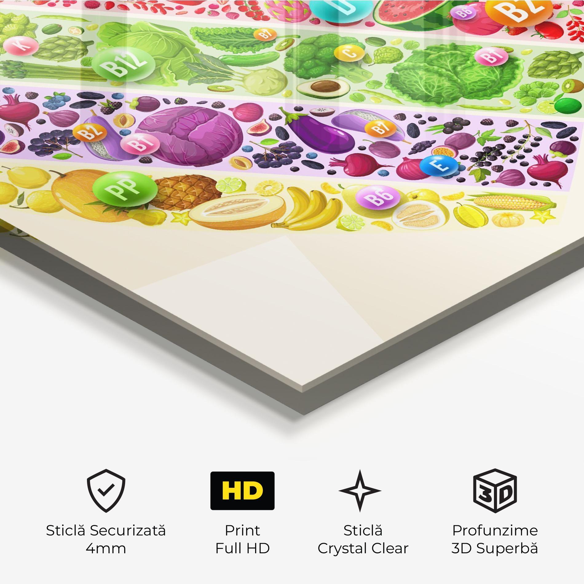 Tablou Sticla Food Heart mockup 3