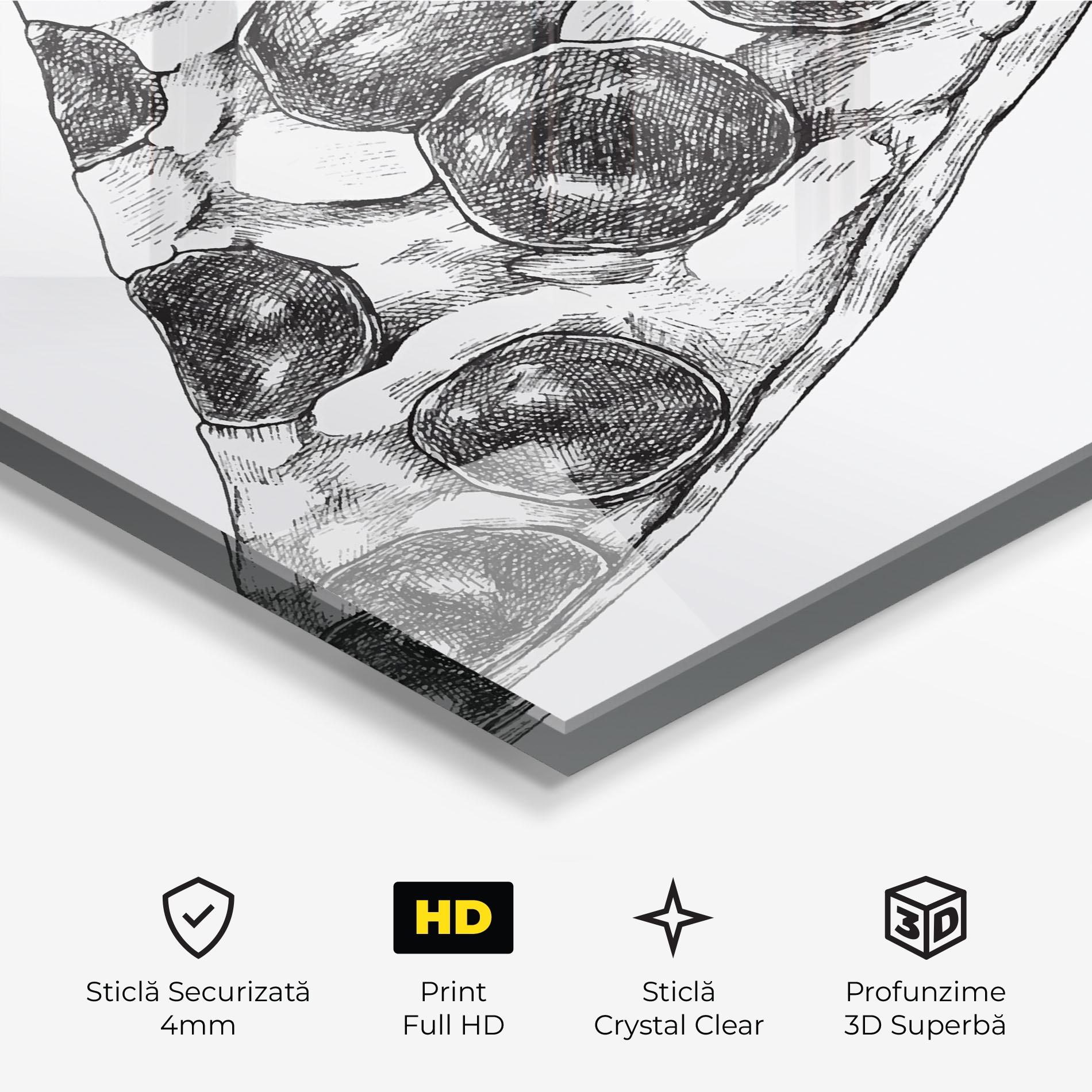 Tablou Sticla Pizza Slice mockup 3