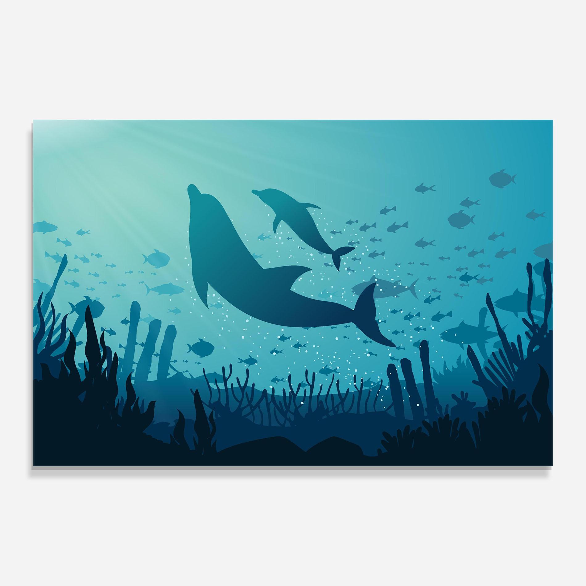 Tablou Sticla Blue Ocean mockup 0
