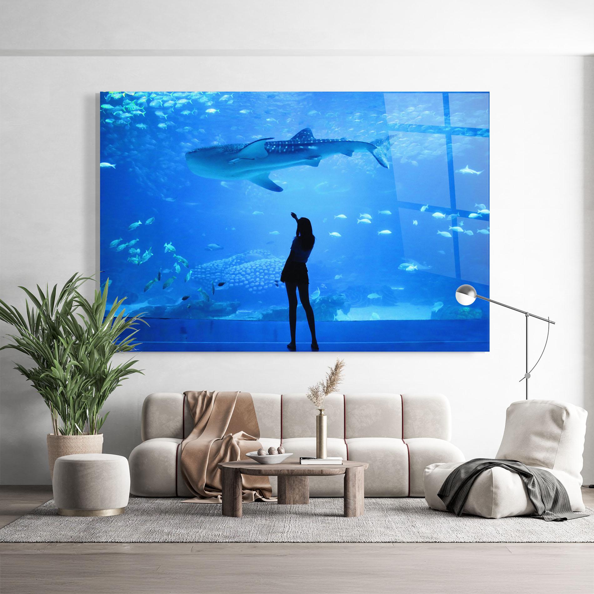 Tablou Sticla Aquarium Girl mockup 9