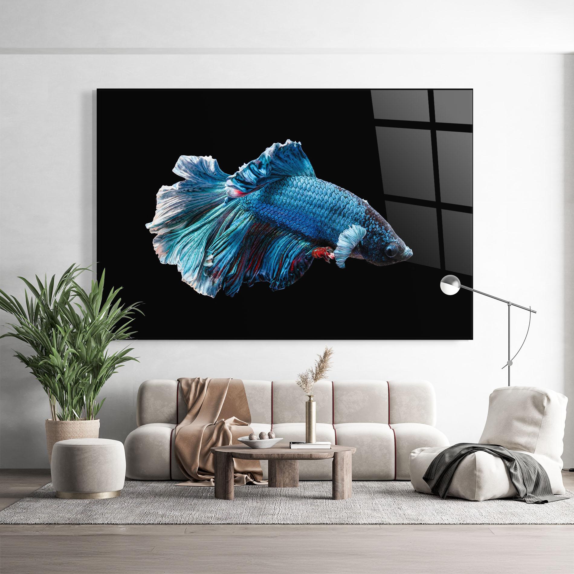 Tablou Sticla Blue Betta mockup 9