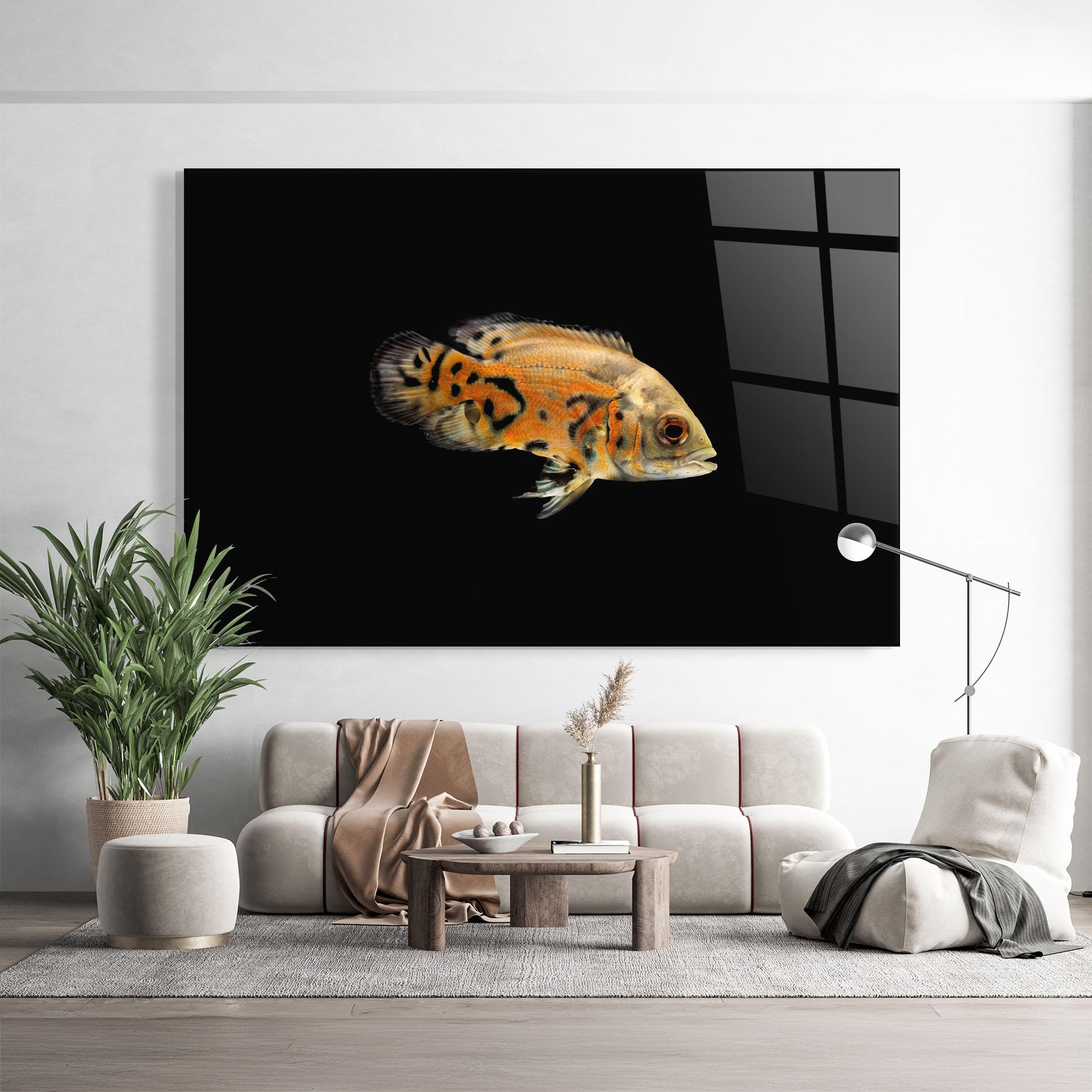 Tablou Sticla Cute Brown Fish mockup 9
