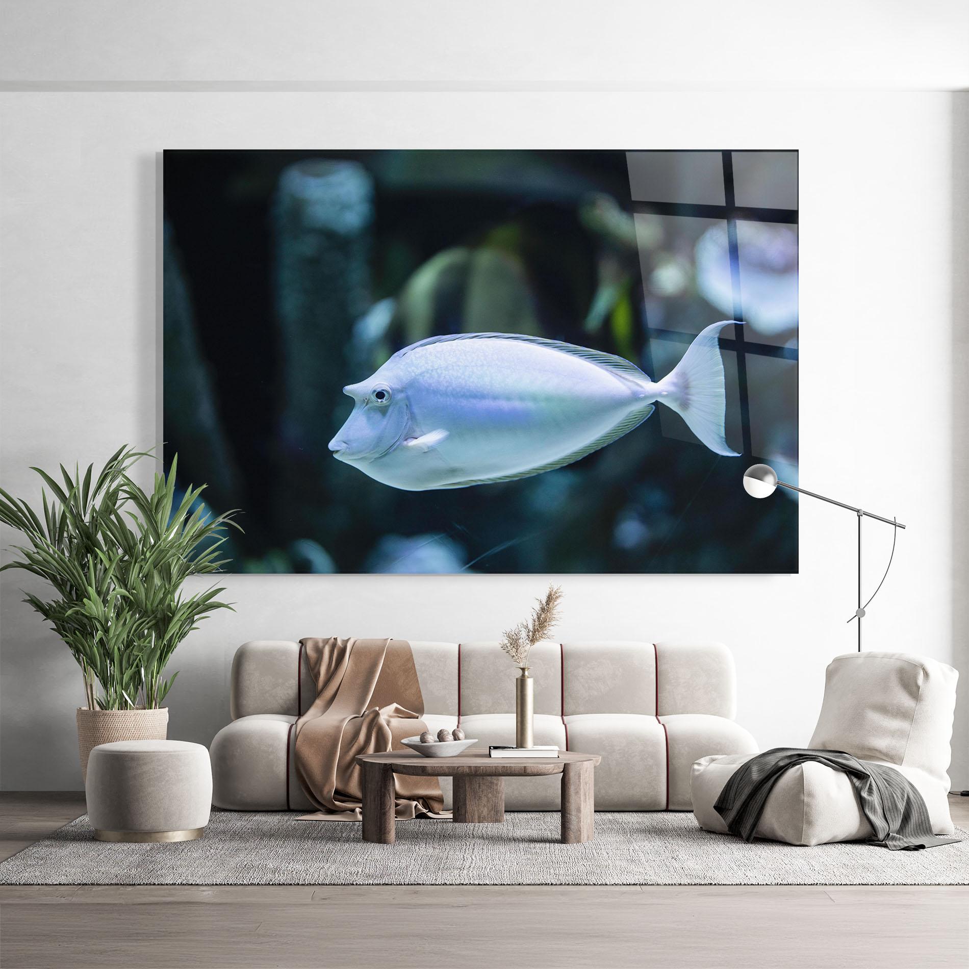 Tablou Sticla Funny Face Fish mockup 9