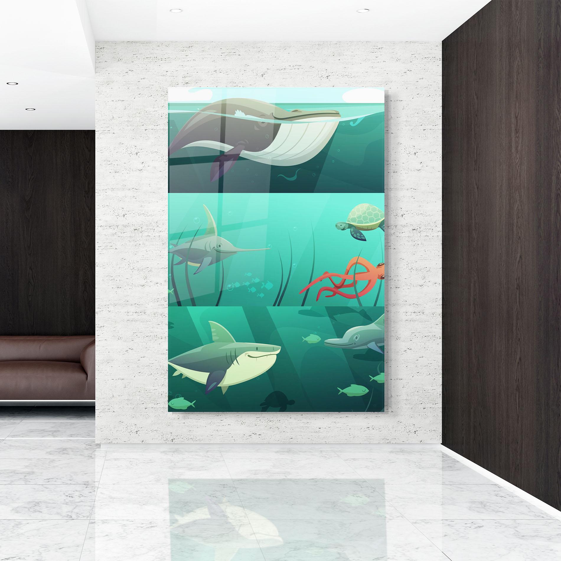 Tablou Sticla Kids Ocean mockup 9