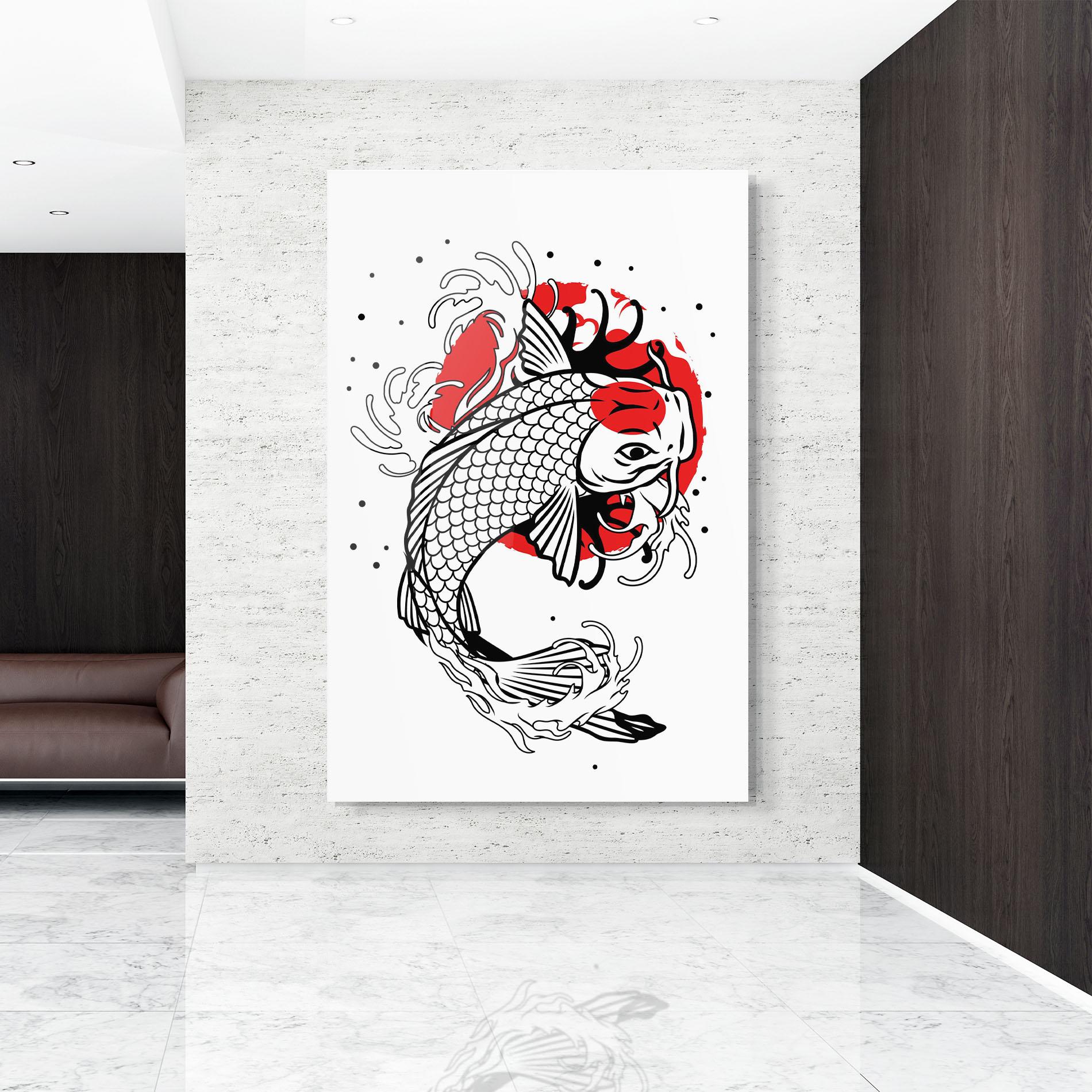 Tablou Sticla Koi Design mockup 9